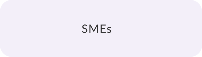 Text that reads 'SMEs' on a light purple background.