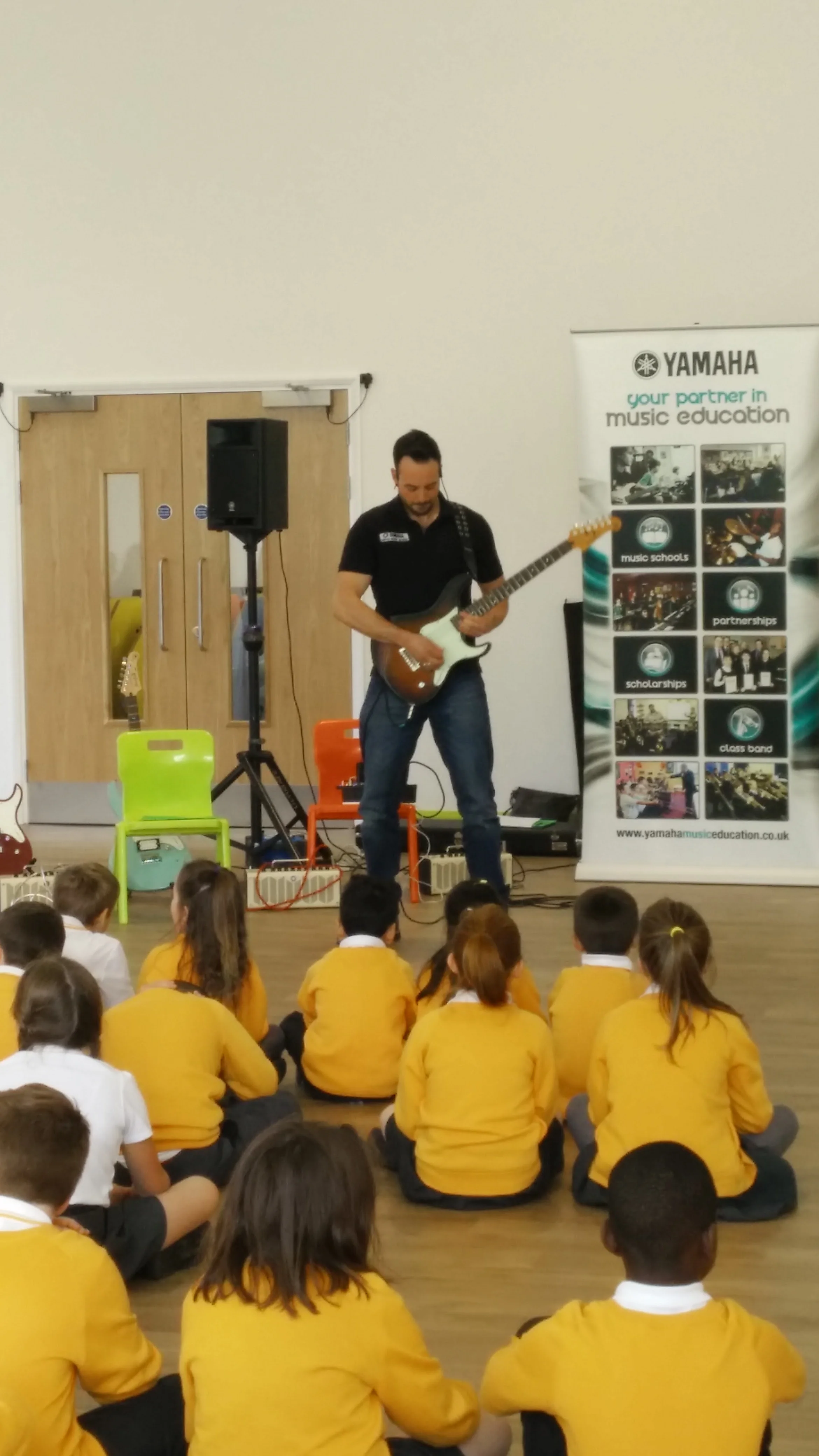 Yamaha Music School Guitar shows in Stafford Primary Schools