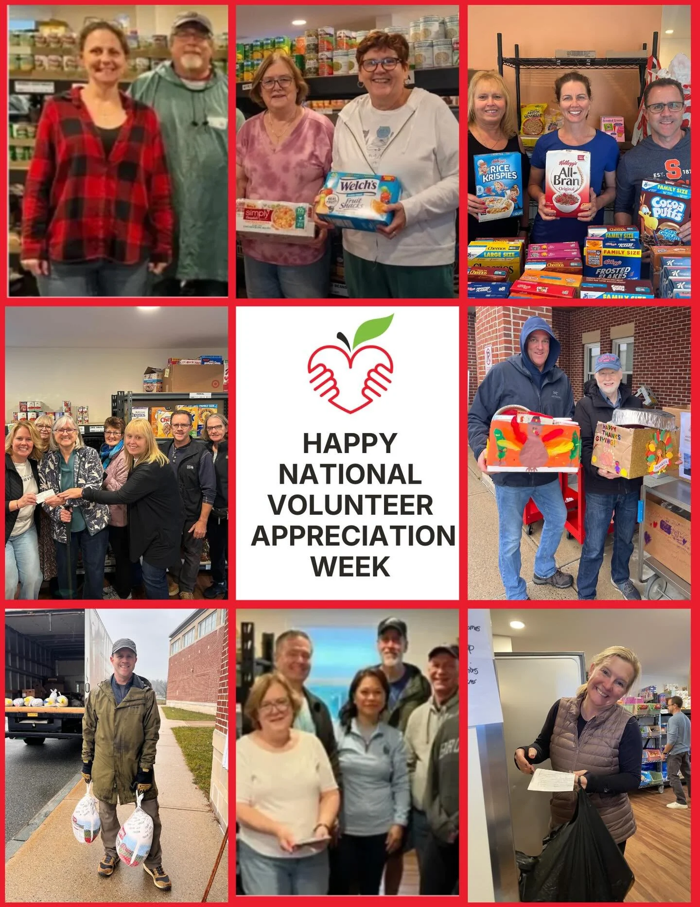 It&rsquo;s National Volunteer Appreciation Week, and we are celebrating the heart of the North Reading Food Pantry! Everything you see (and everything you don&rsquo;t) is handled by our 100% volunteer team. Each volunteer performs a crucial job that 