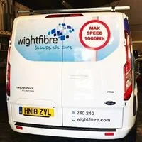Wightfibre van rear view