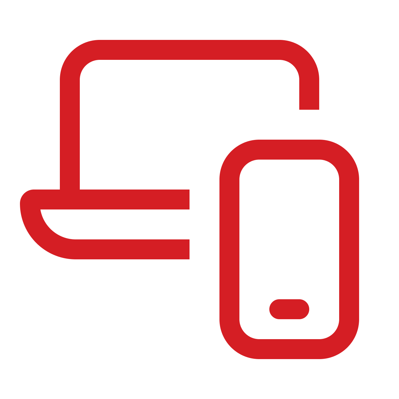 Laptop and mobile phone icon