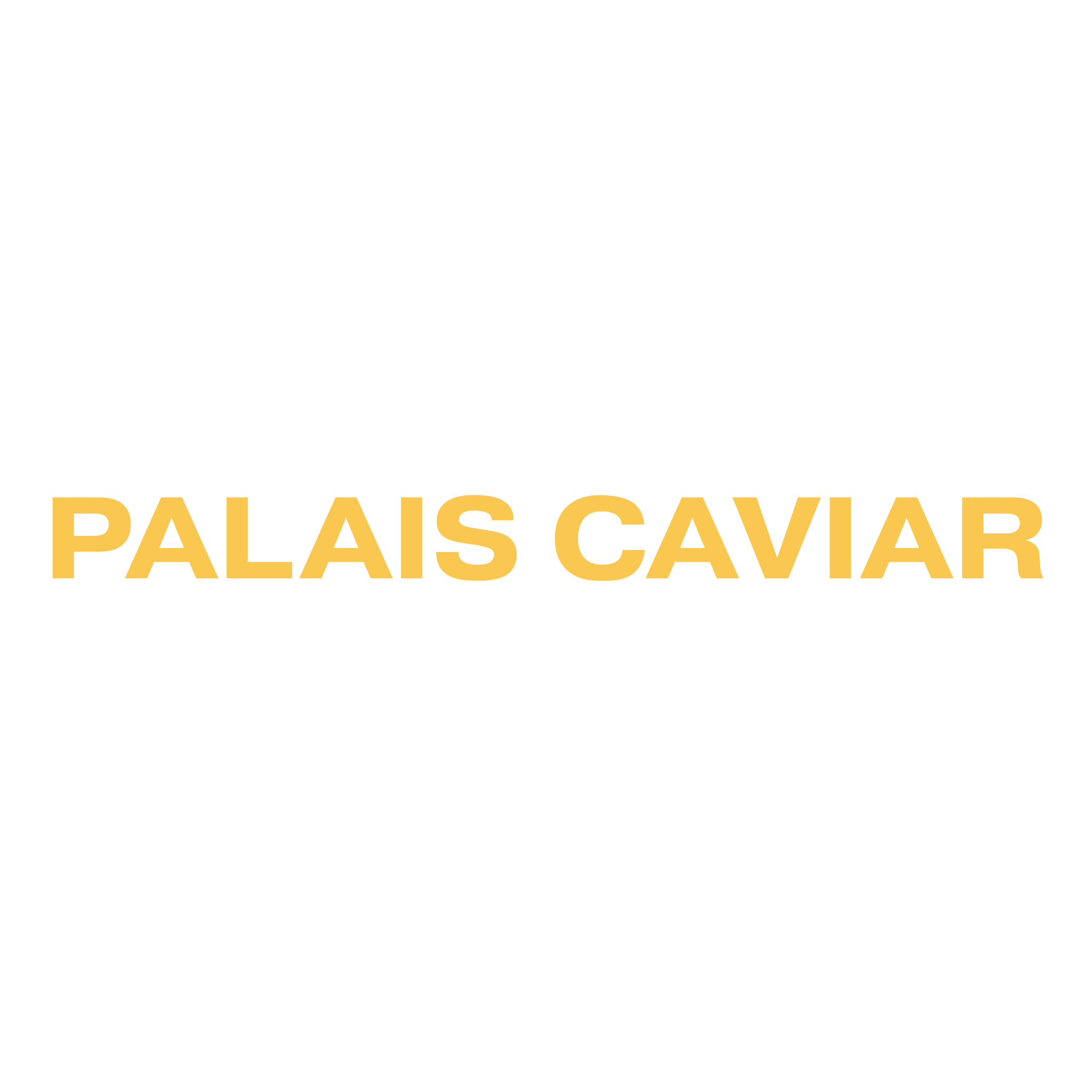 Le logo de Palais Cavalier en blanc et or sur fond noir