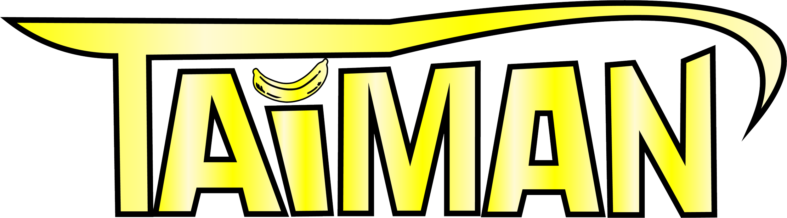Logo avec mot 'TAMAR' en jaune et noir, avec une petite banane dessinée au-dessus du 'A'