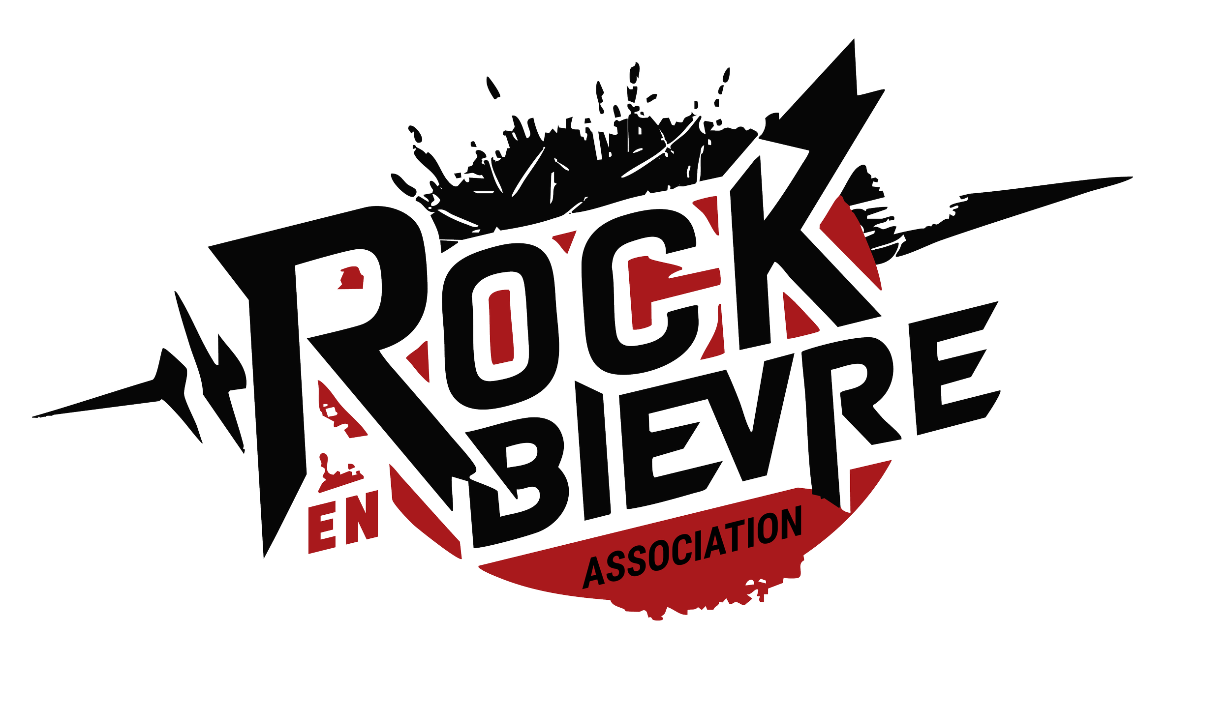 Logo de l'association Roues en Révolution, avec un contour de la carte de France et le texte en trois dimensions. Le texte est en noir avec des banderoles rouges portant le nom et la mission de l'association.