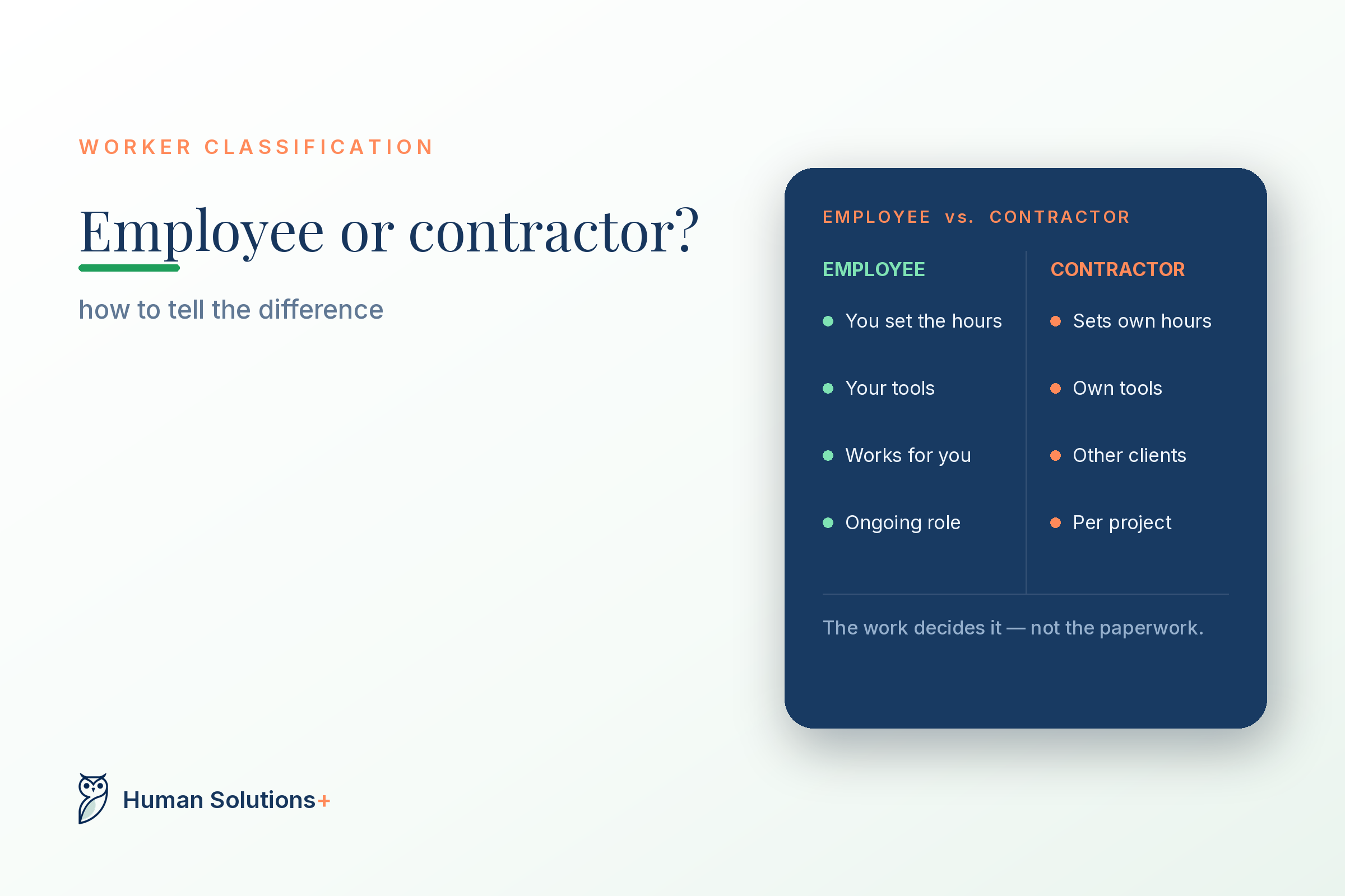 Employee or Contractor? How to Tell the Difference