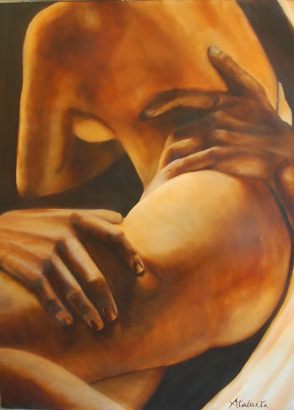 "After Bernini: "The abduction of Persiphane"
Oil on Canvas
.36 x 48 in