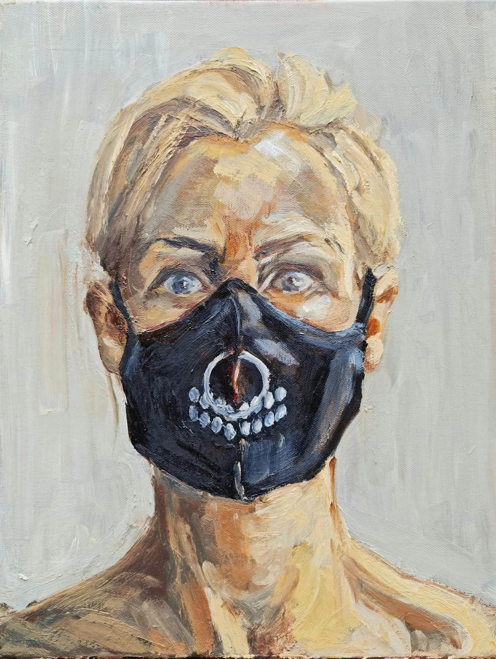 "The Sacrifice of Silence (Secluded Self)"
Oil on canvas
35 x 45 cm
