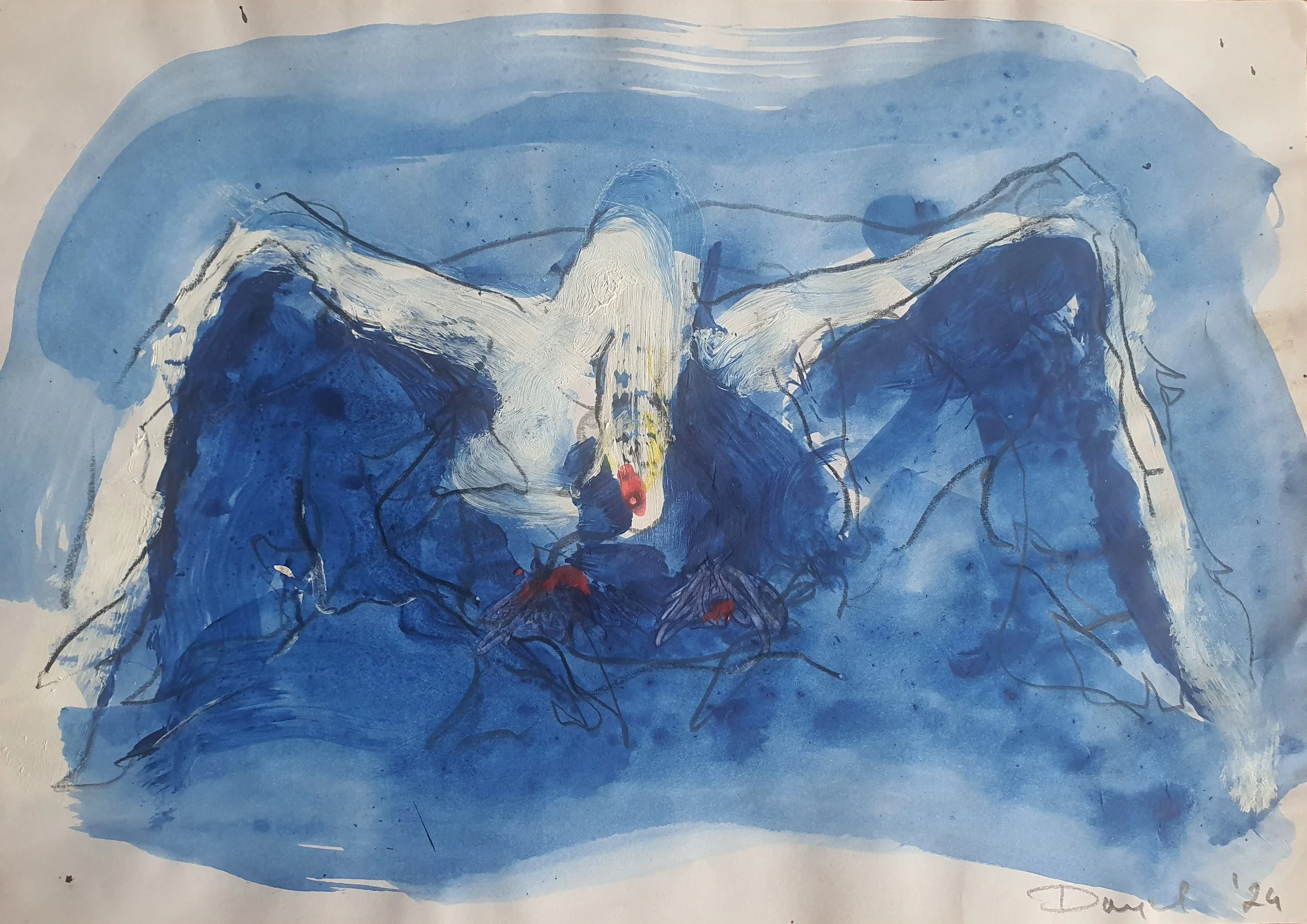 Swan. 9
Pencil and Acrylics on Paper
21 x 30 cm