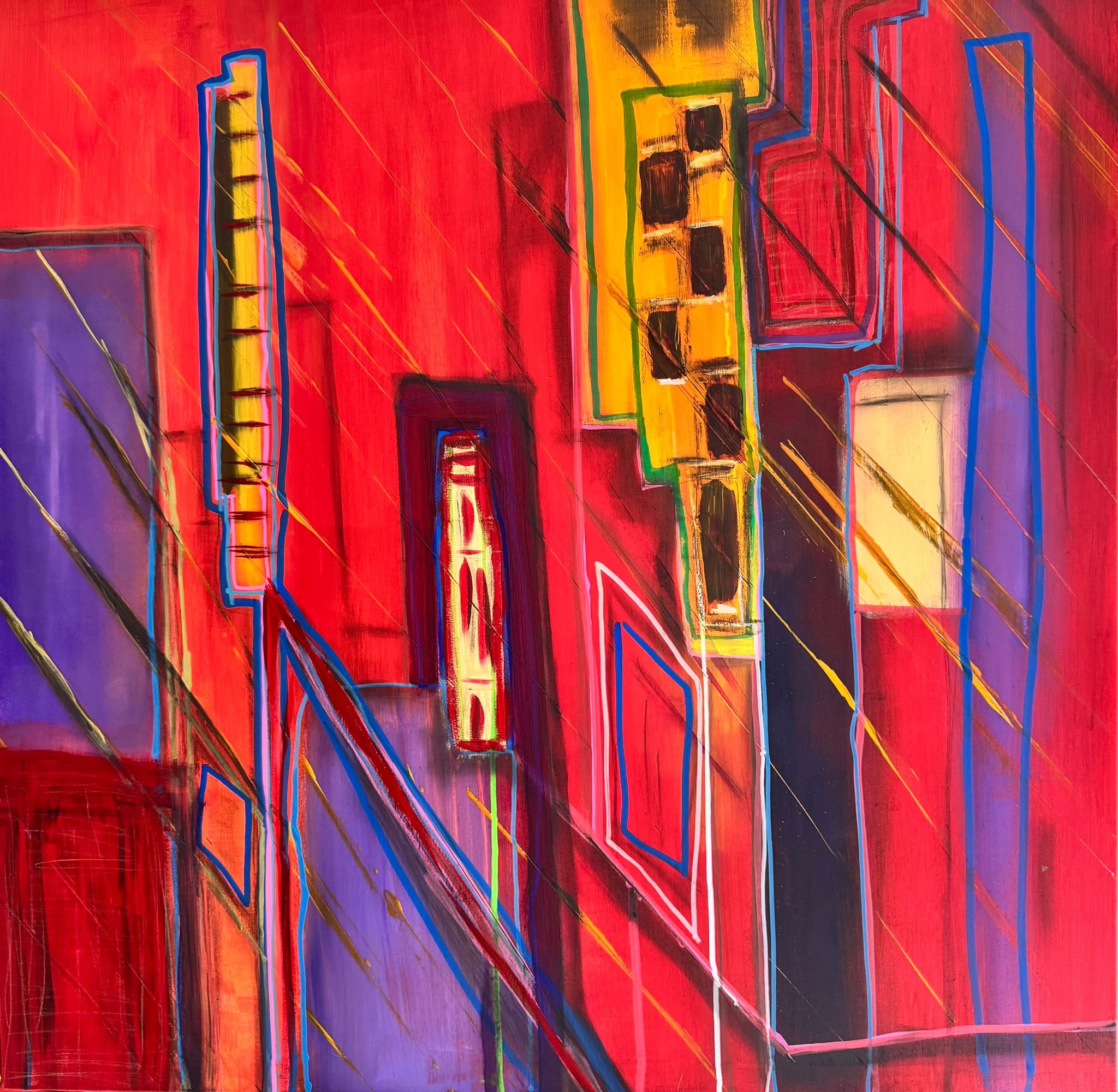 "But a Dream Within a Dream"
Acrylic on Canvas
100cm x 100cm
39.3” x 39.3”