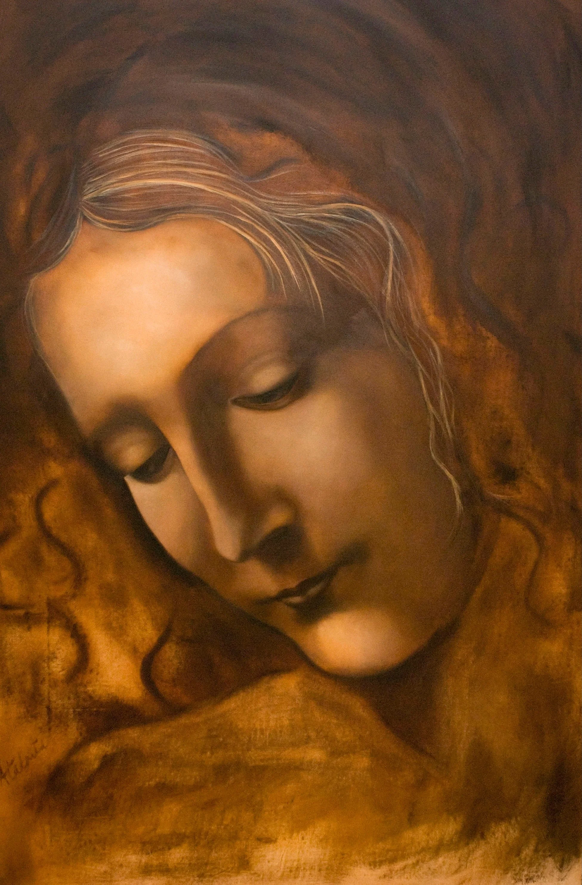 After Da Vinci: "Head of a Woman'
Oil on Canvas
5ft x 8ft