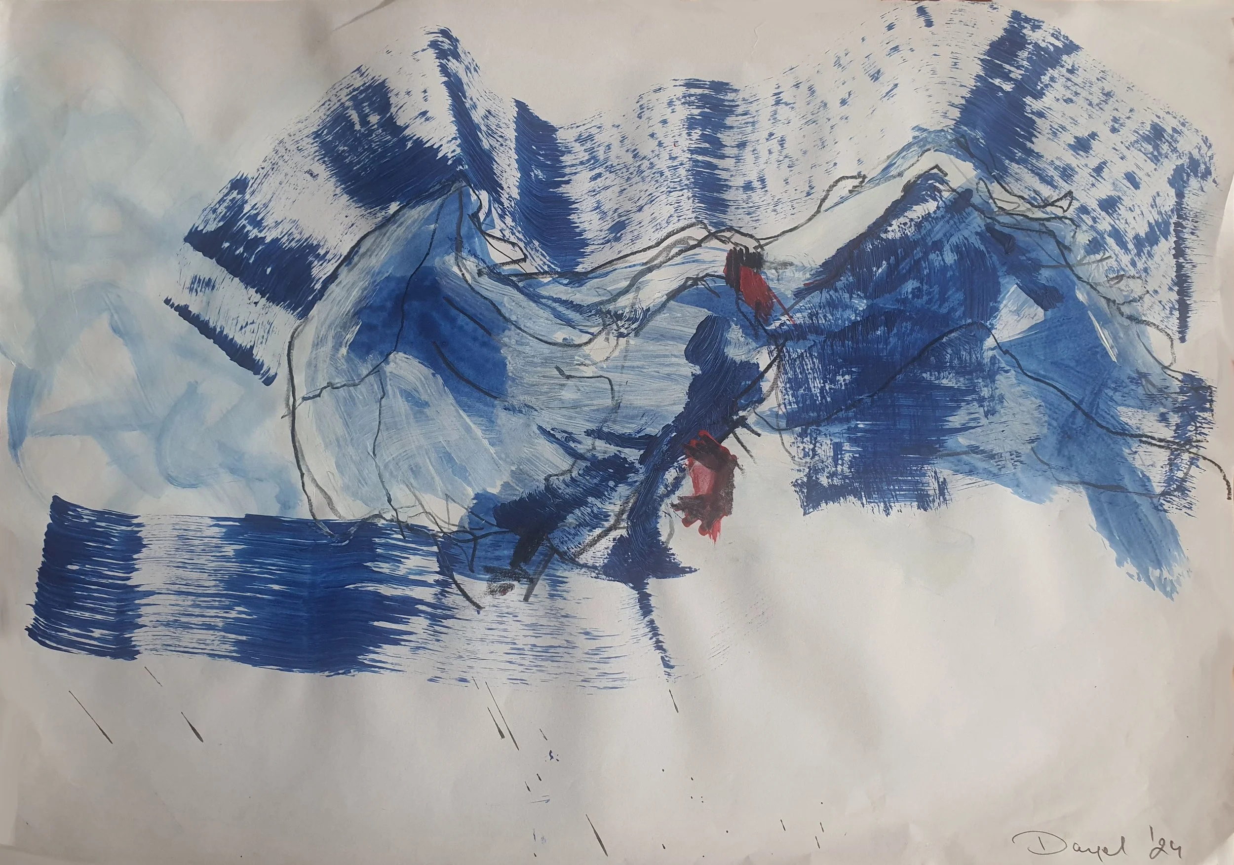 Swan. 4
Pencil and Acrylics on Paper
30 x 42 cm