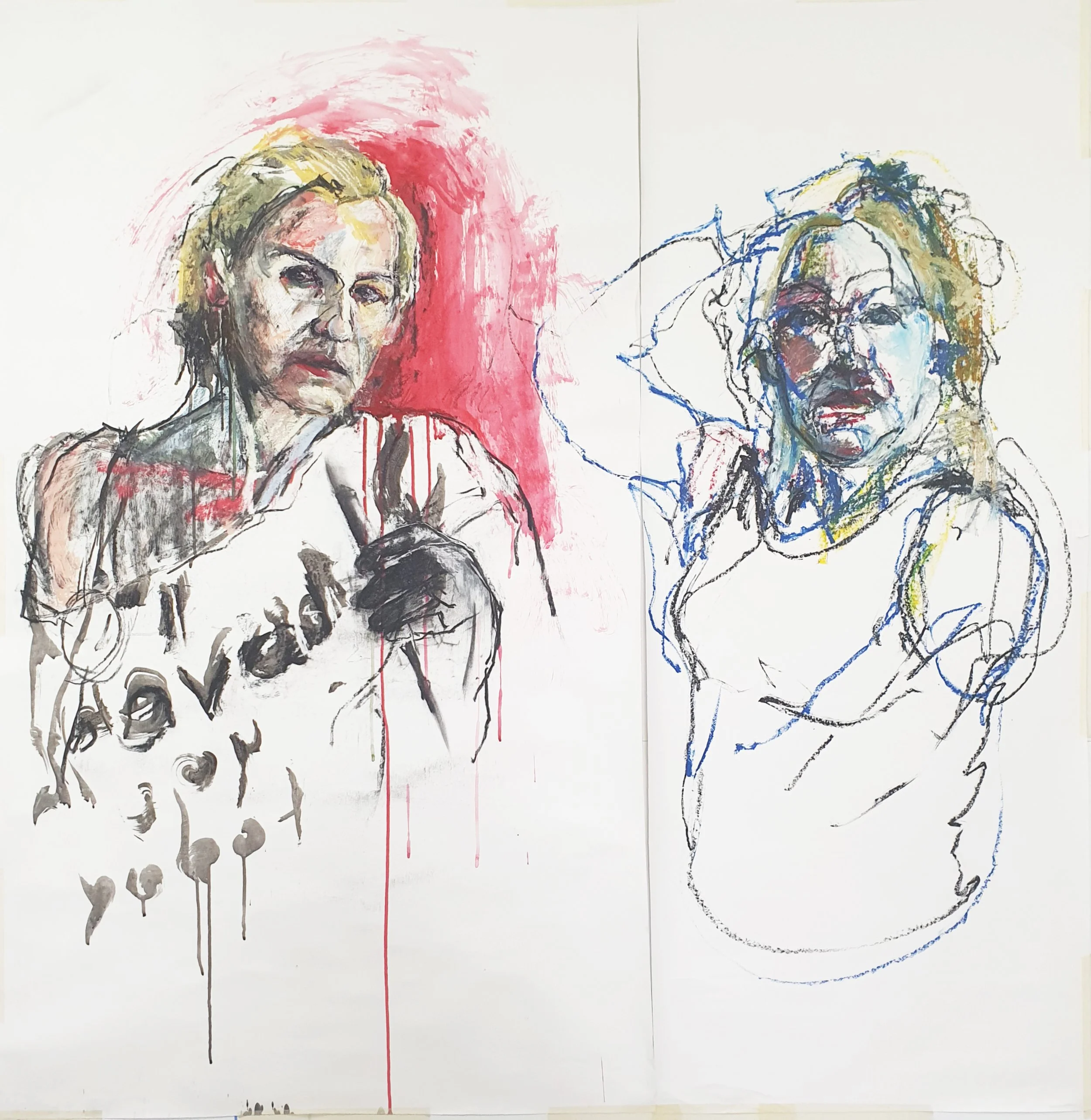 AngR (I Loved you Today / Blind Love)
Charcoal, Pencil, Acrylics, Oil Stick
145 x 149cm