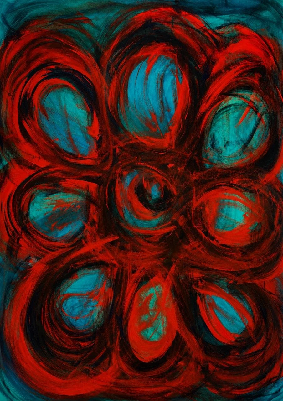 "We Talked for Hours III" Triptych
Acrylic on Canvas Board
33” x 12 “
84cm x 59cm