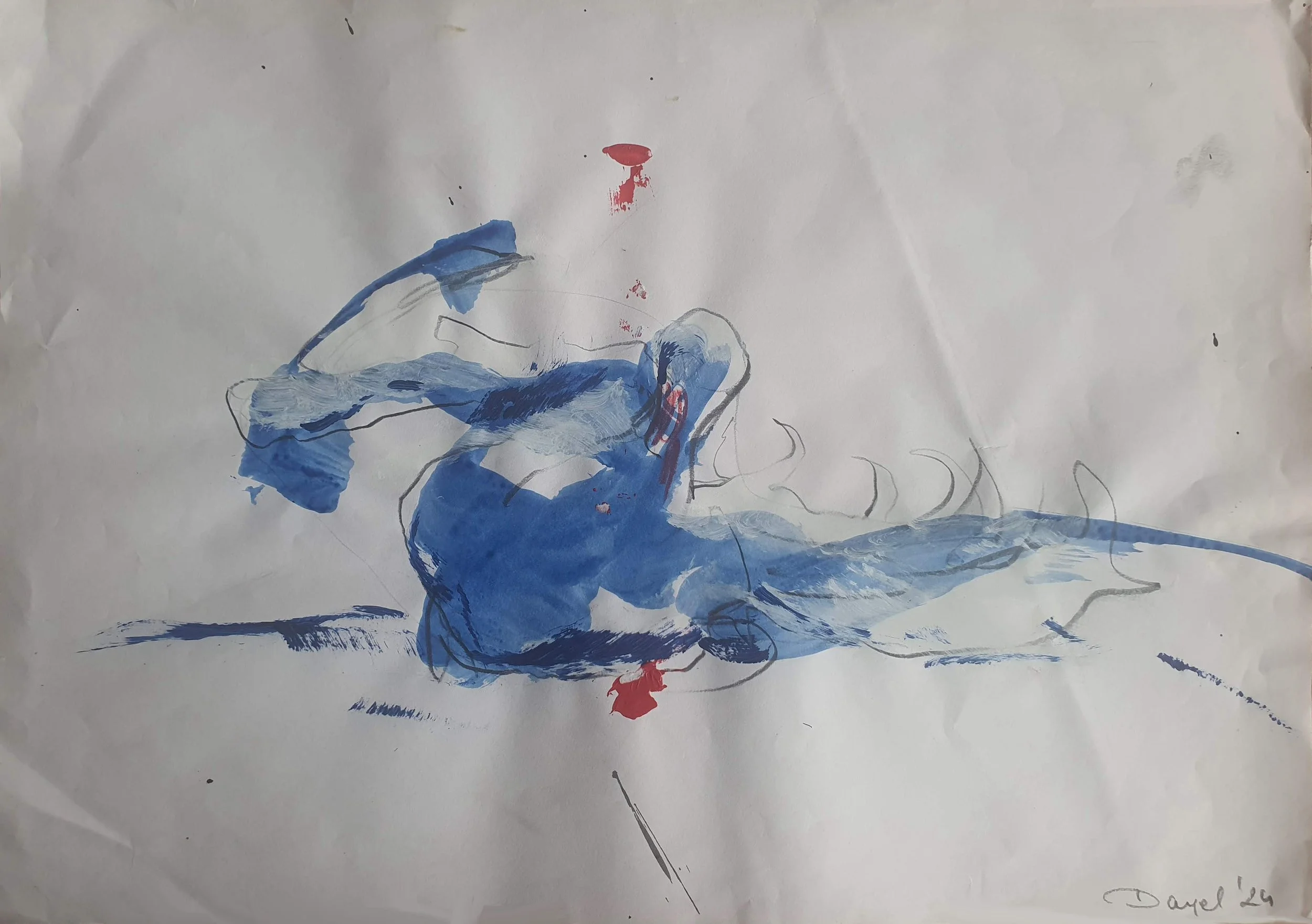 Swan. 2
Pencil and Acrylics on Paper
30 x 42 cm