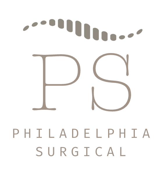 Logo for Philadelphia Surgical featuring stylized letters P and S with a curved dotted line above.