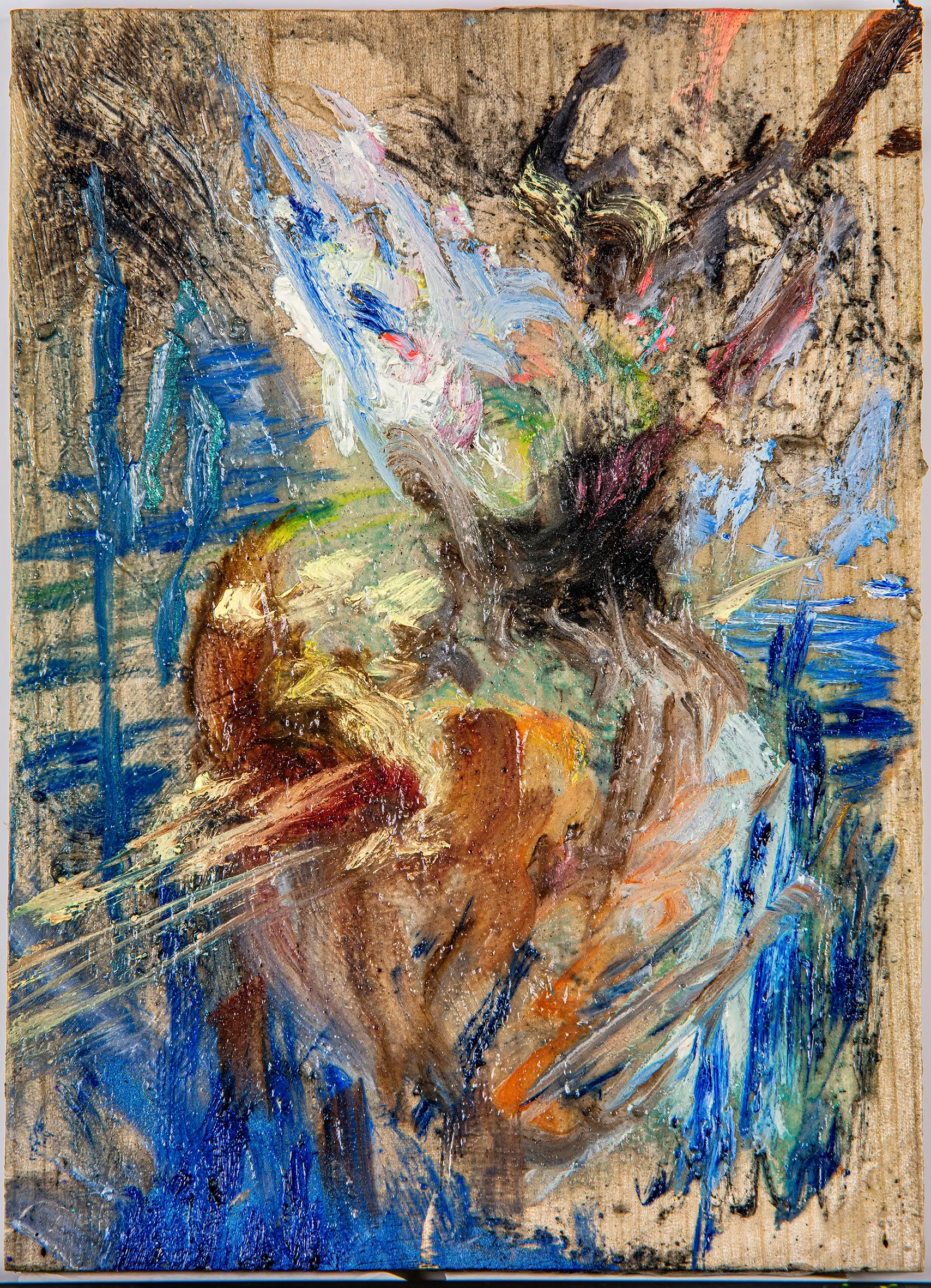 Kitsune, 
oil on wood, 
205 x 150 mm