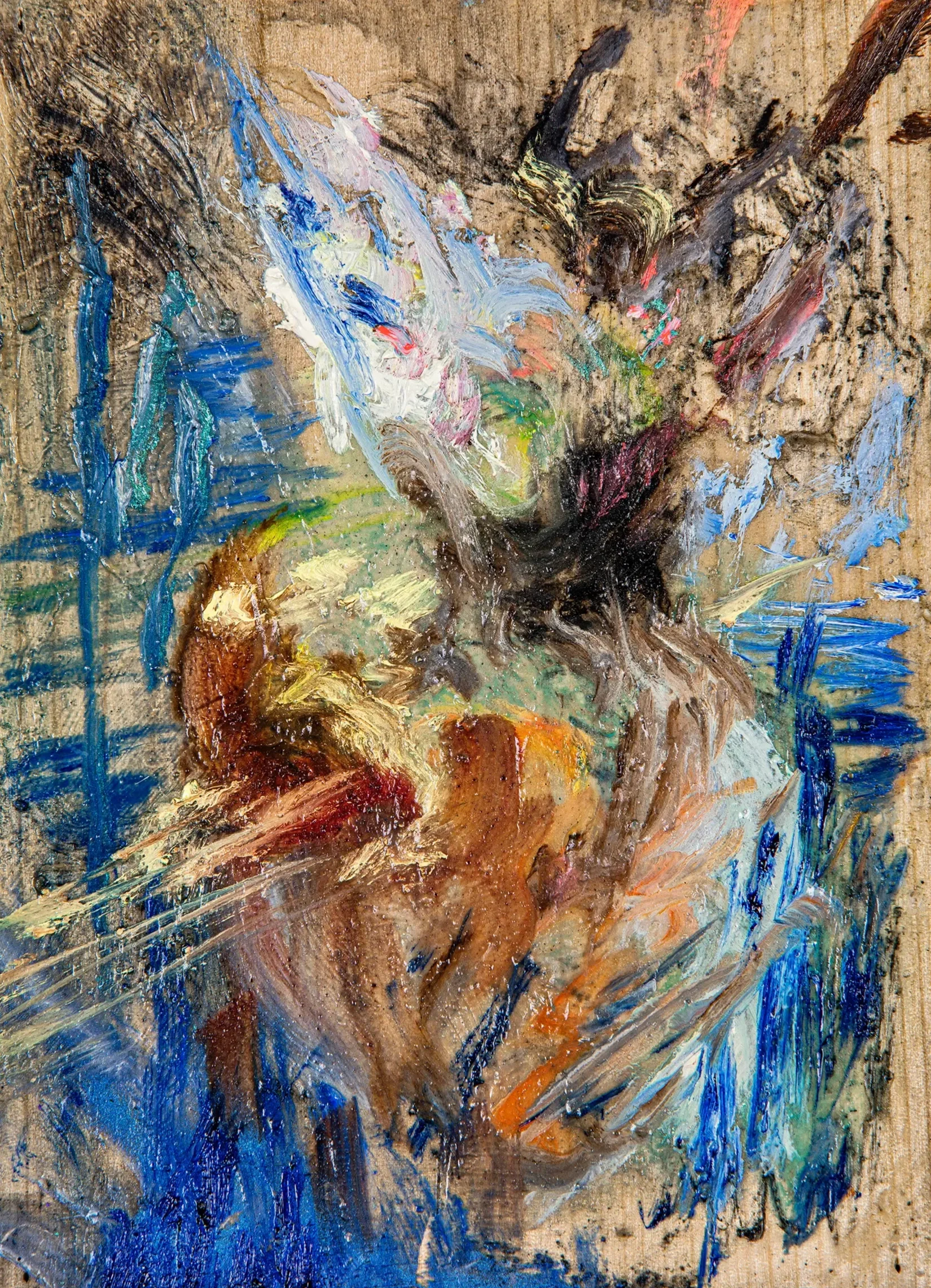 Kitsune, 
oil on wood, 
205 x 150 mm