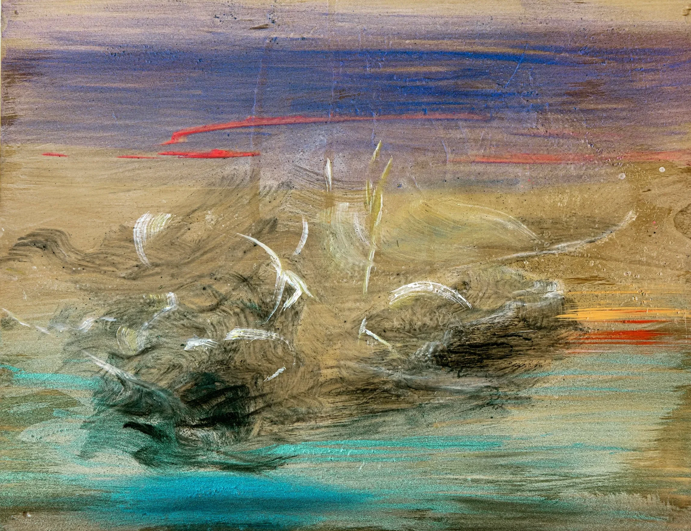Melting on Ice, oil on wood,
415 x 322 mm