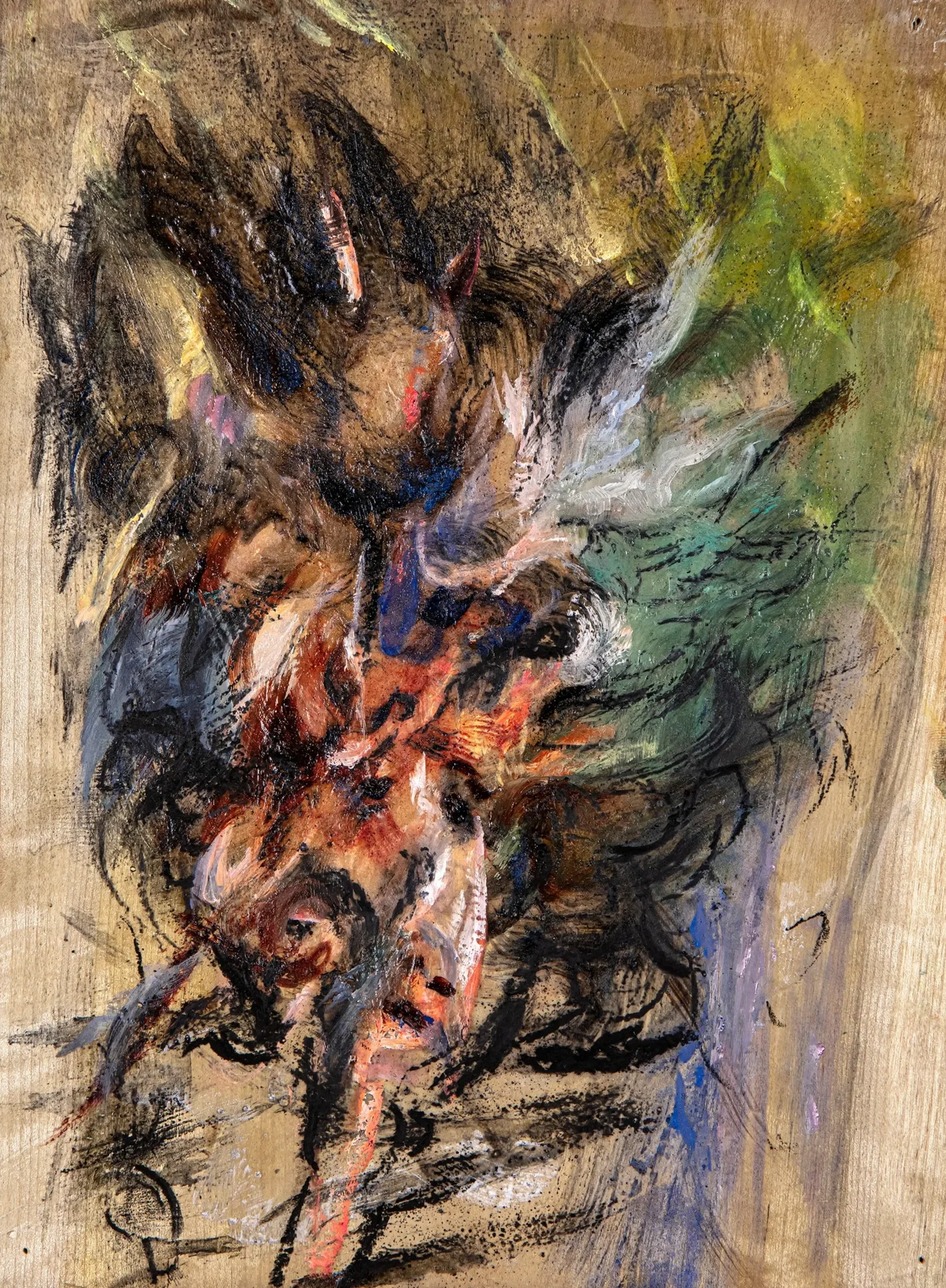 Runnin’, oil on wood,
340 x 145 mm