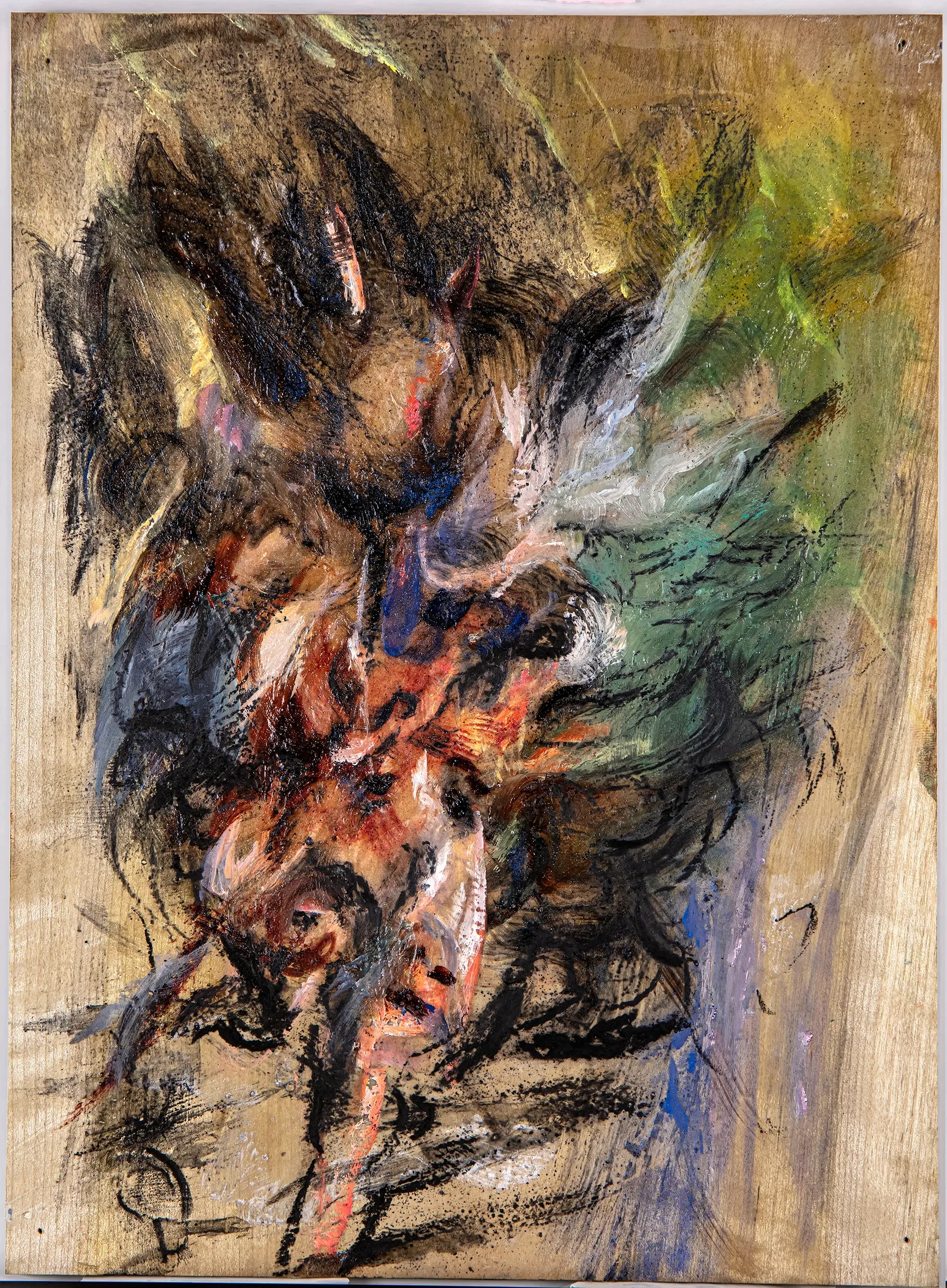 Runnin’, oil on wood,
340 x 145 mm