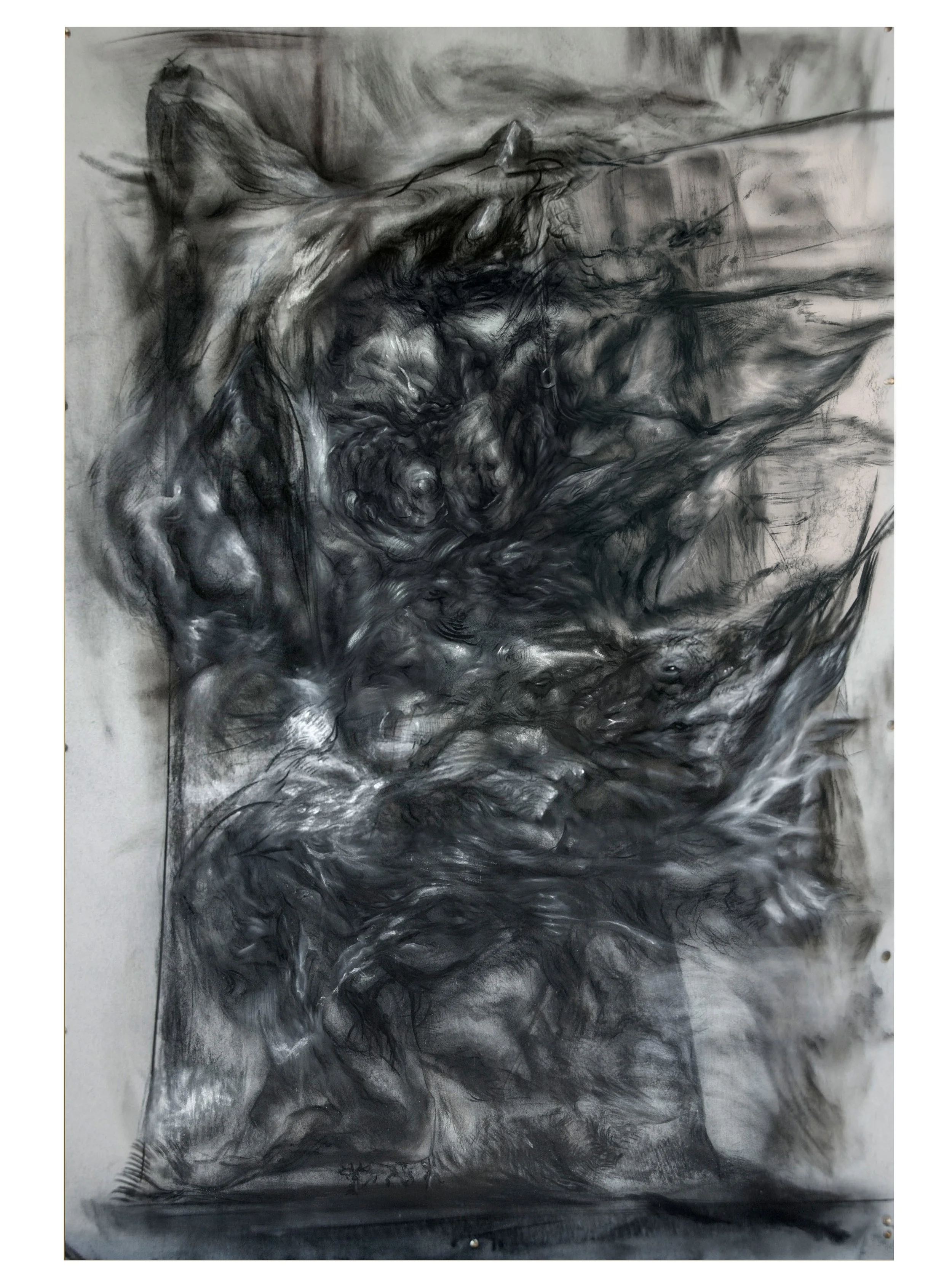 22-CP-01, 
Cabramachia, 
charcoal, titanium dioxide on paper
100x144 cm
2021–2022