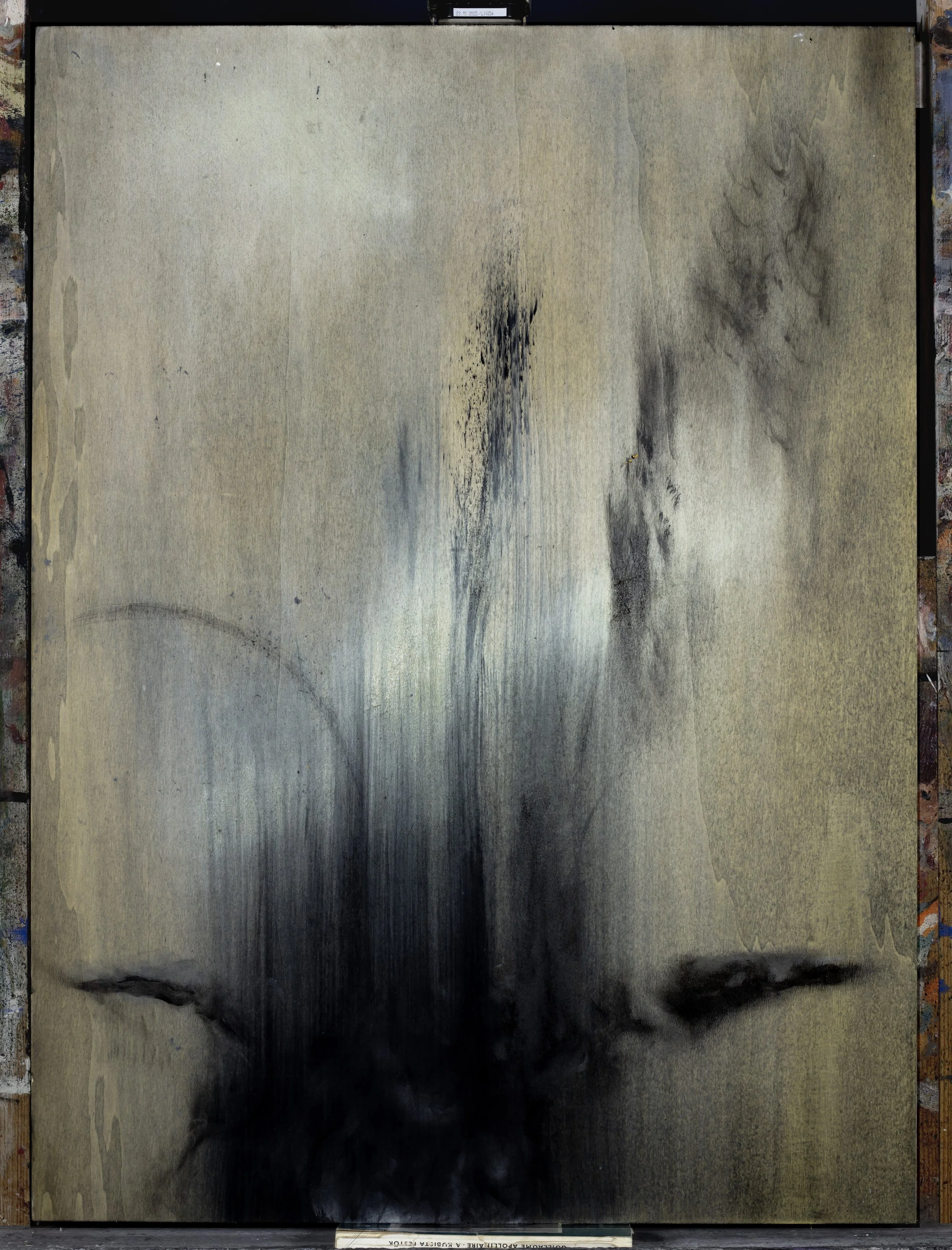 23_OW_11, 
oil, pigments and charcoal on wood, 
60x82 cm, 
2023