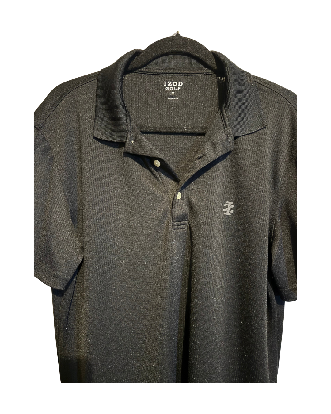 Izod Golf Black Polo Size: M