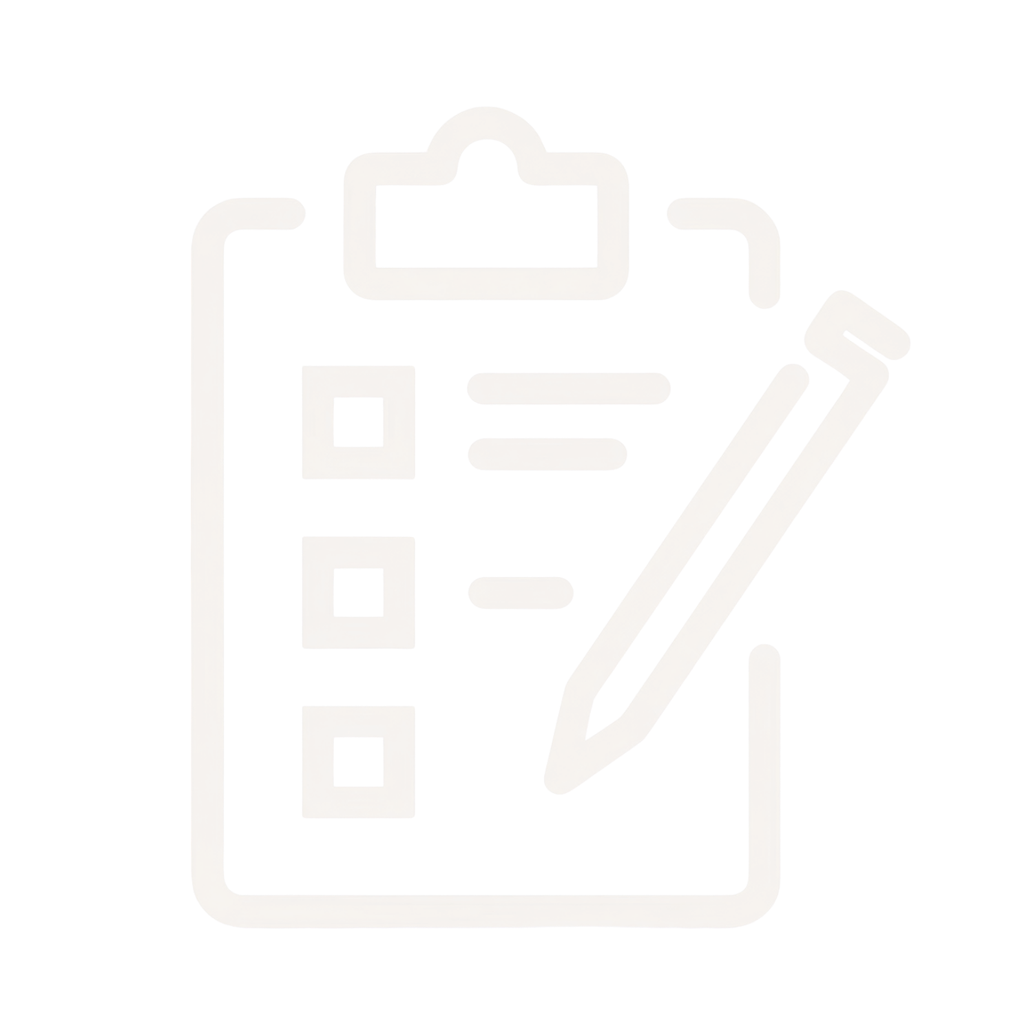 Picture graphic of a clipboard with pencil and checklist