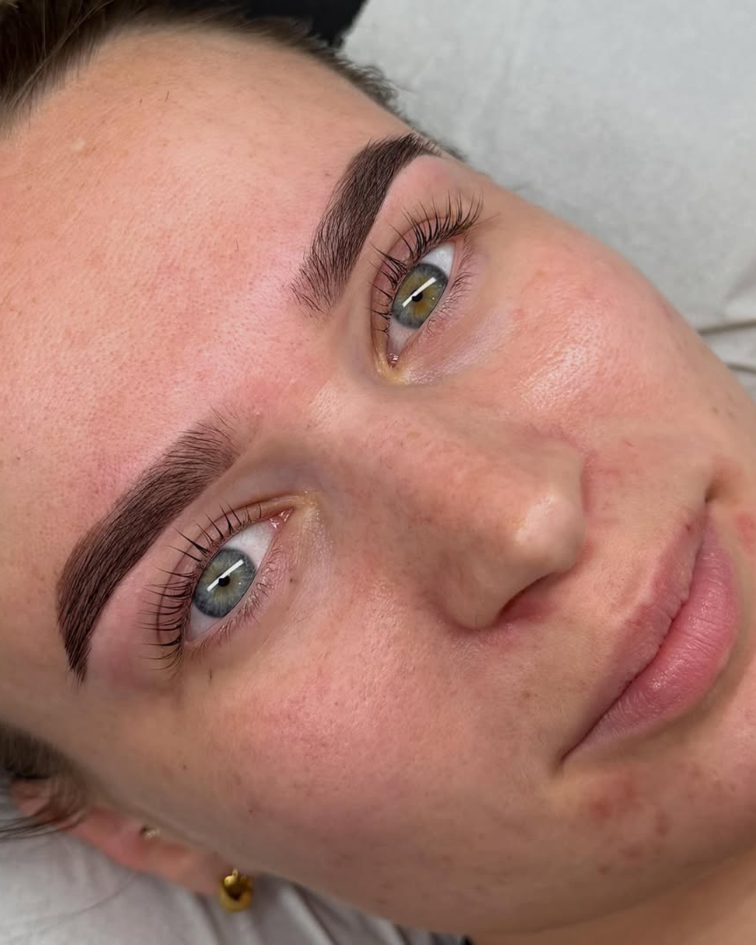 Natural lash lift and brow styling results