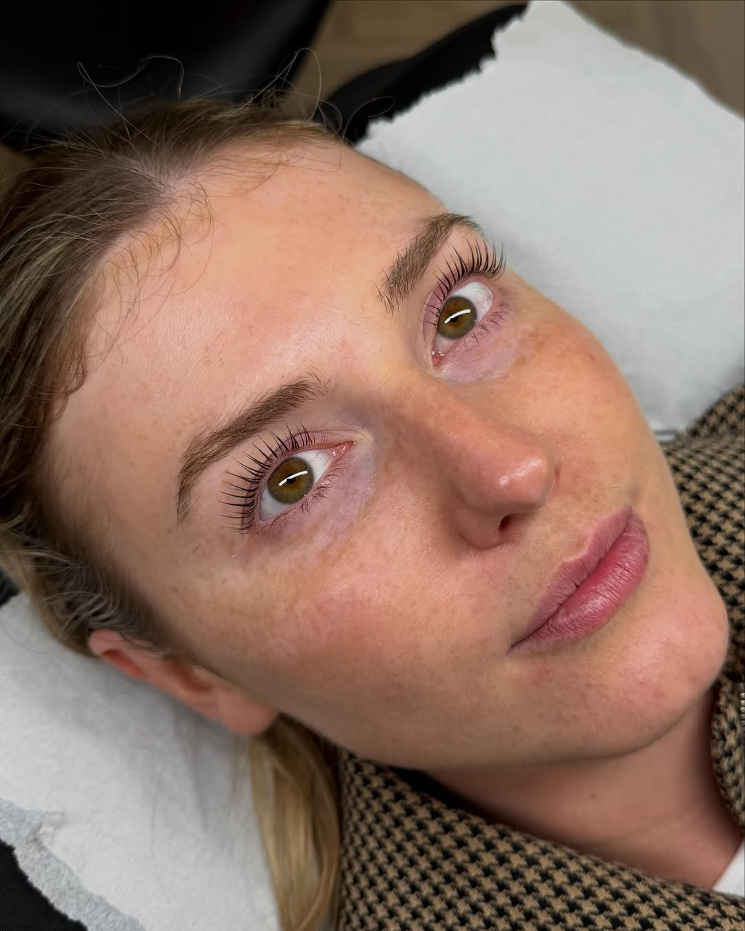 Client after brow lamination