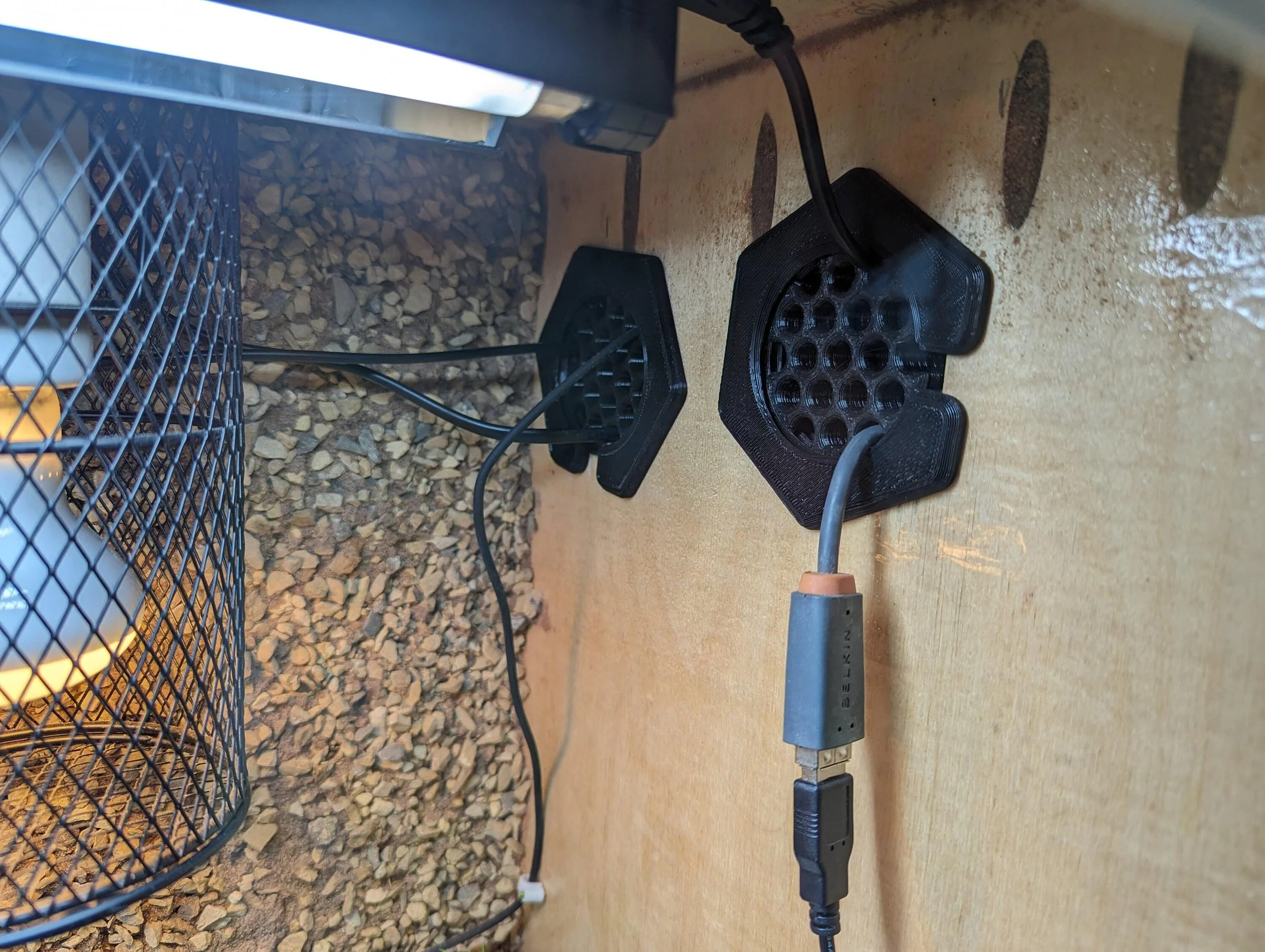 60mm Reptile Vivarium Cable Pass Through, Terrarium Decor
