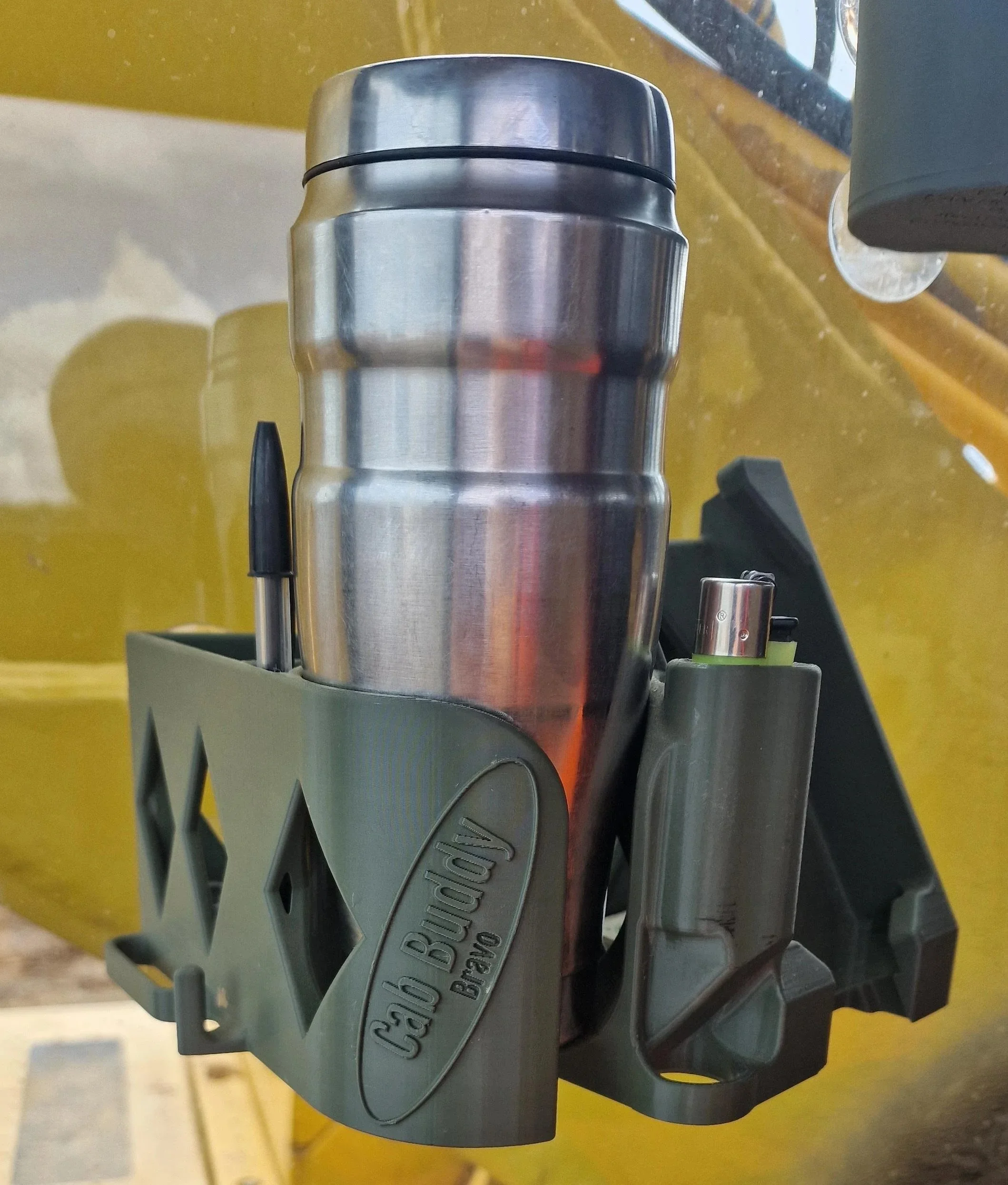CabBuddy Bravo Multi Holder, Digger Driver Phone, Cup & Lighter Holder