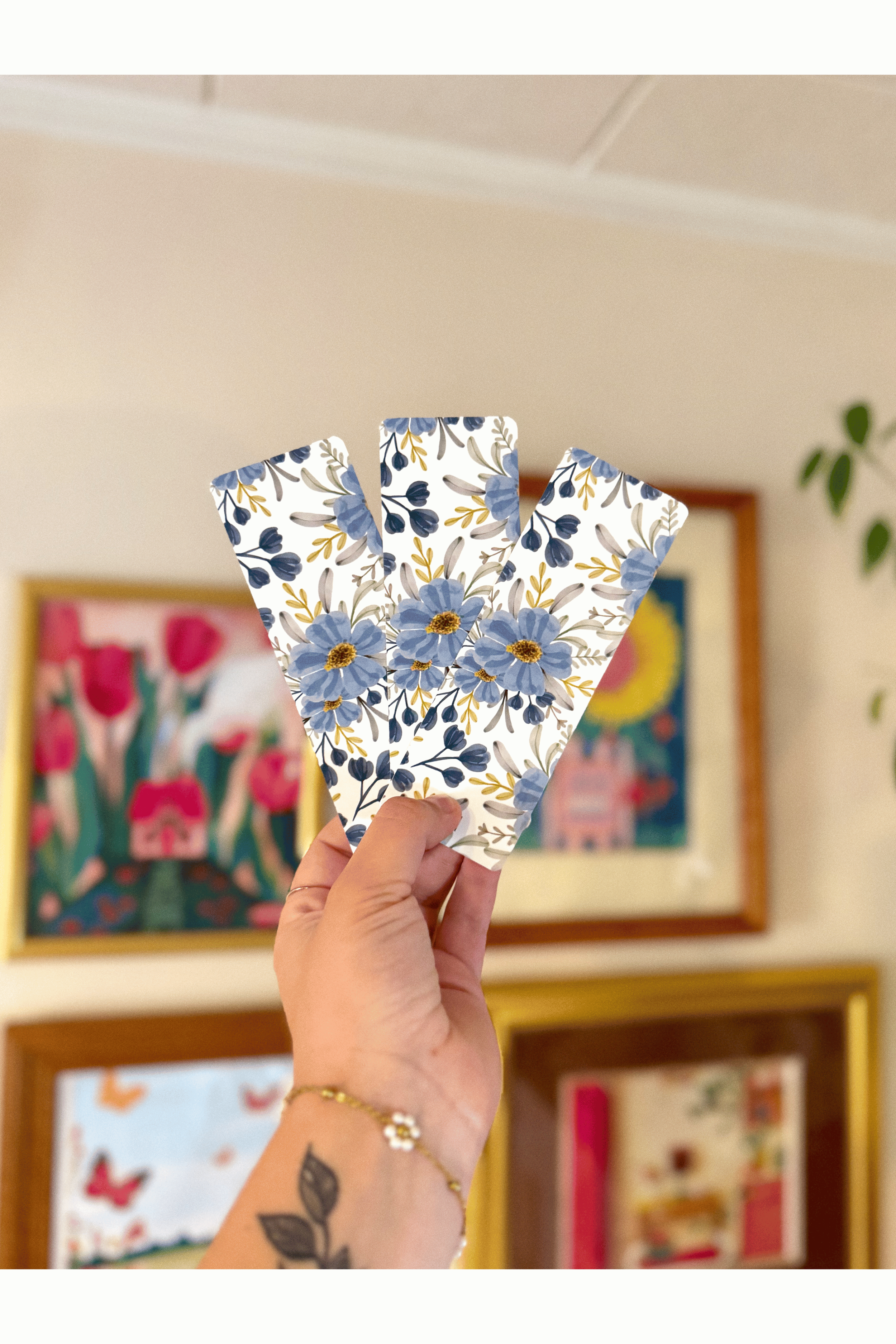 BLUE CHALK BOOKMARK