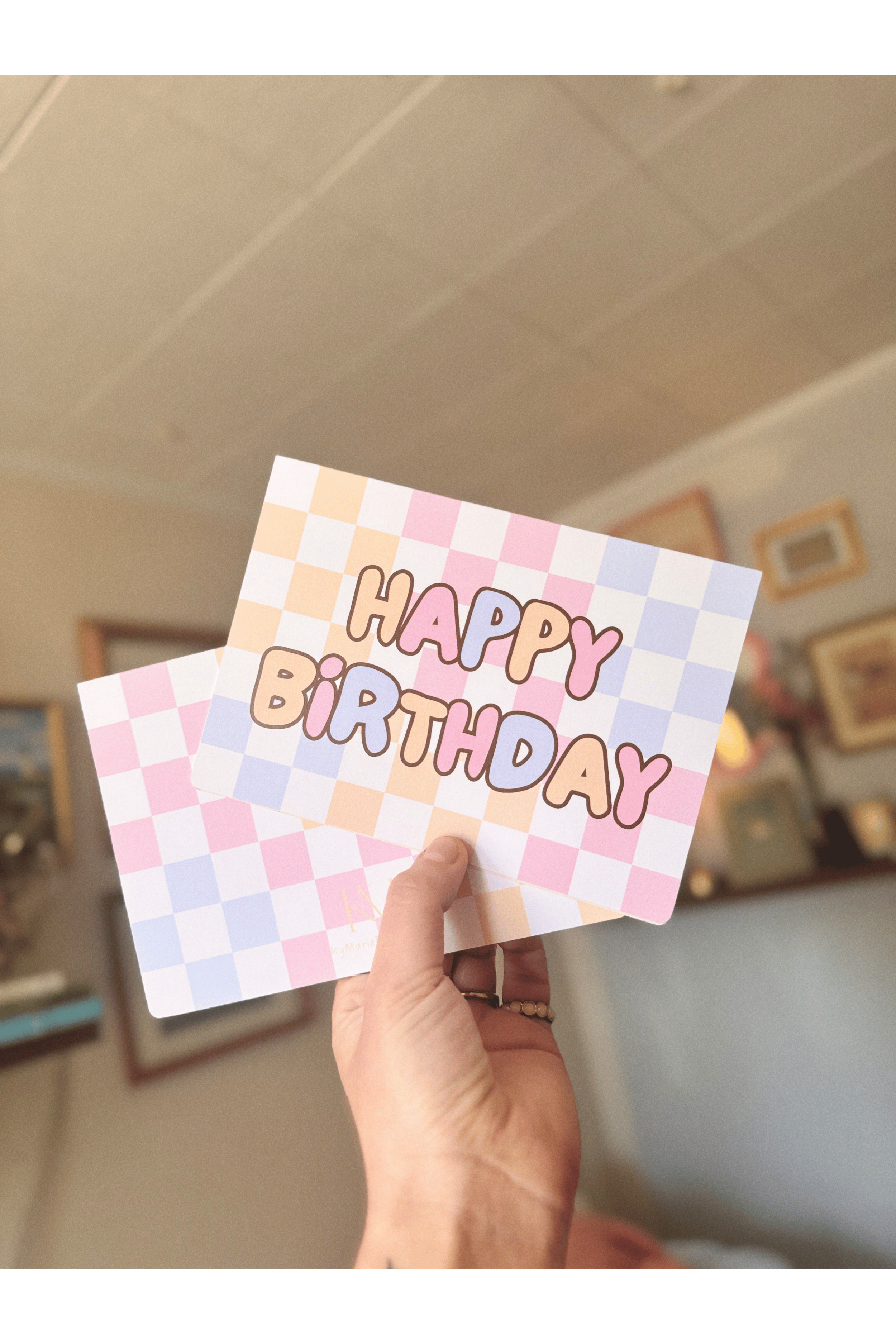 CHECKERED HAPPY BIRTHDAY