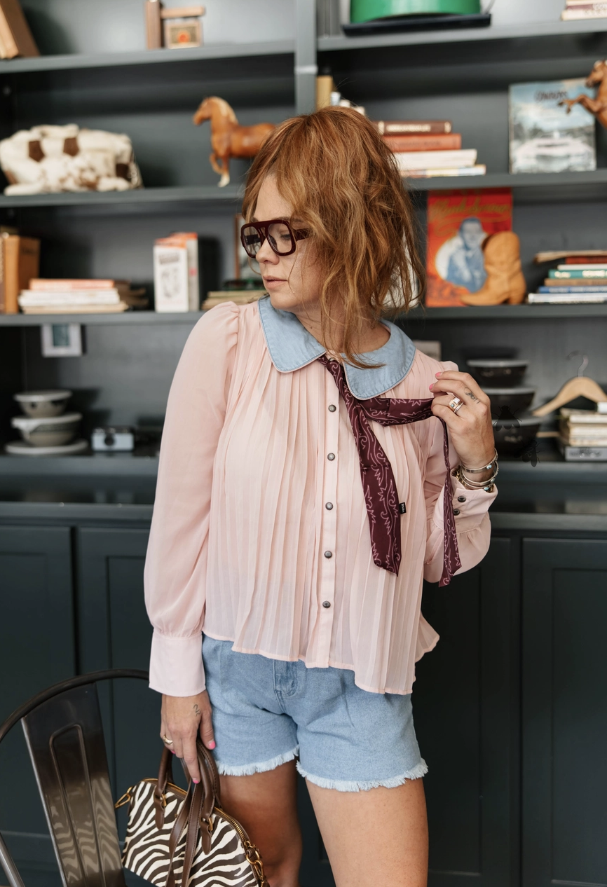 Desert Bloom Blush Blouse w/ Cami