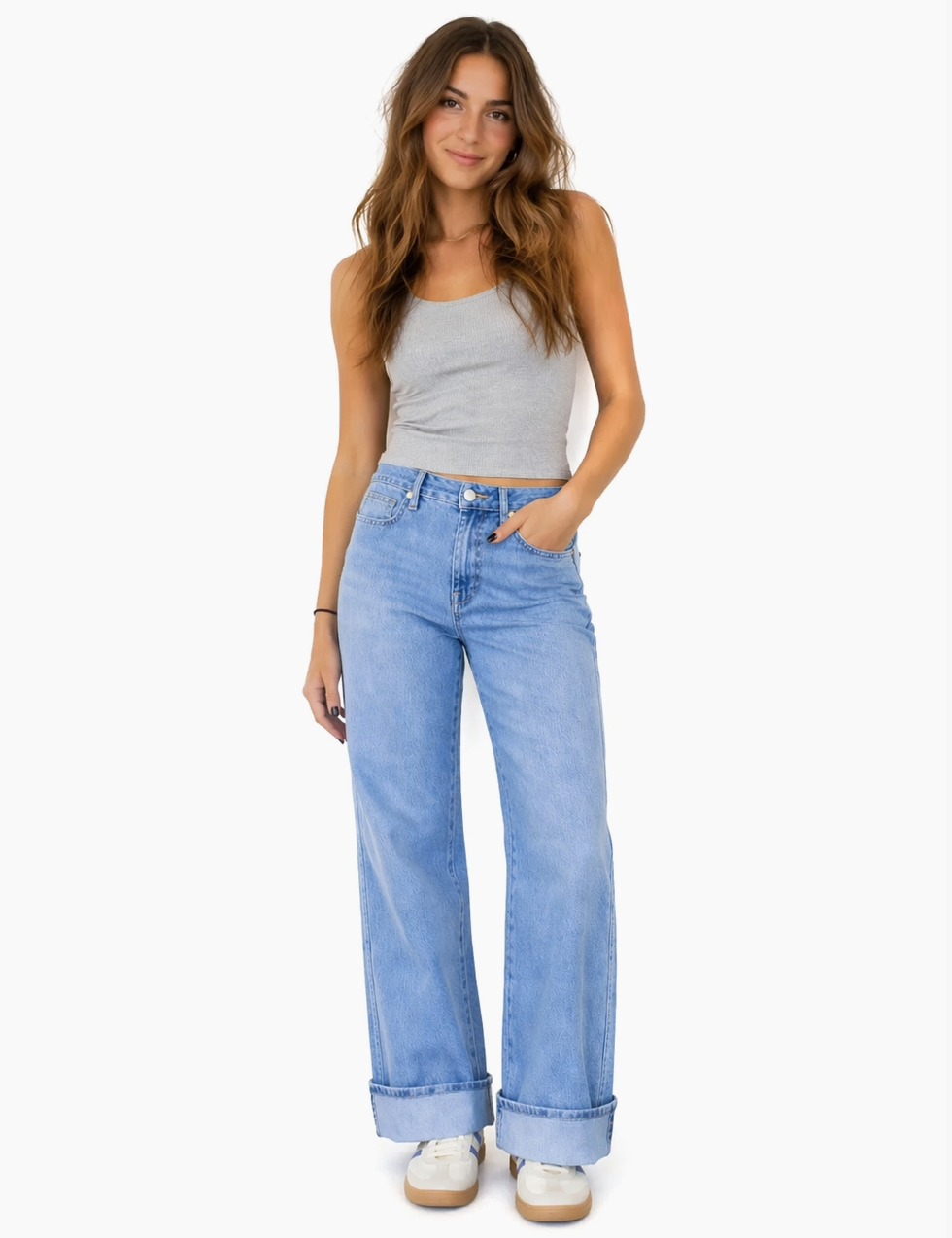 1822 Denim Kitty Hawk Slim Wide Leg Jean w/ Side Panel