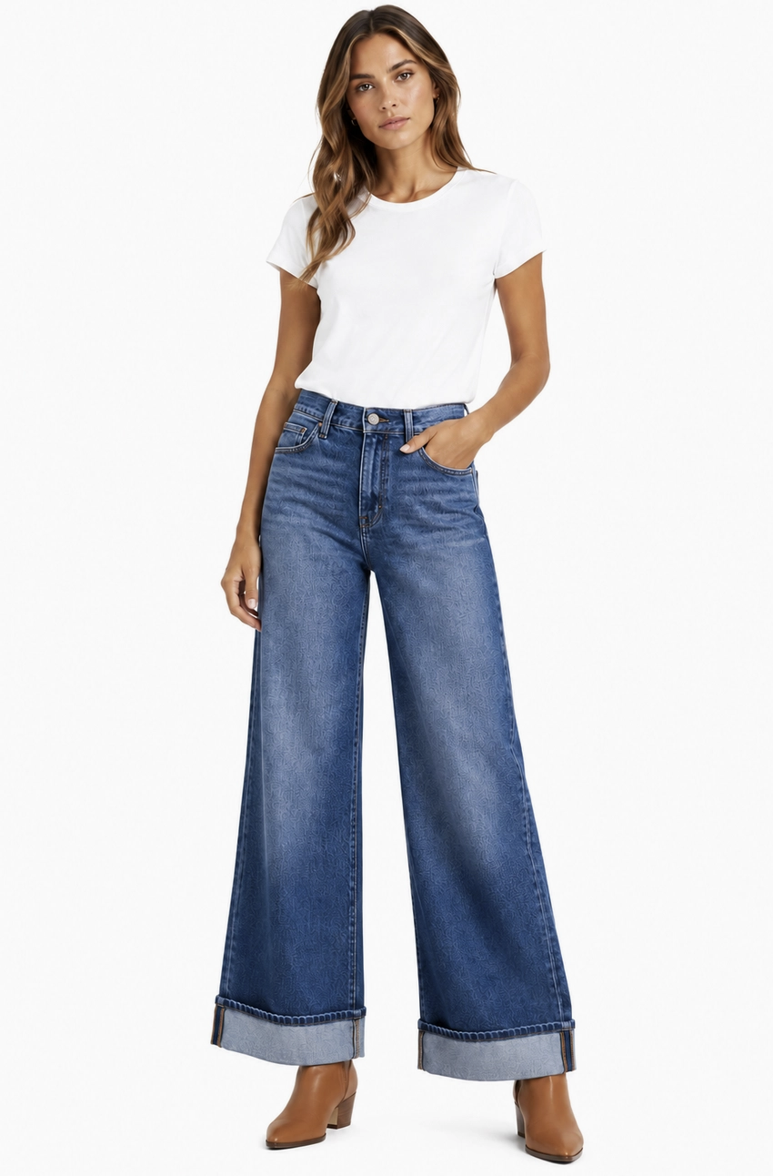 1822 Denim Oaklee Eco-Friendly Slim Wide Leg Jean w/ Cuff