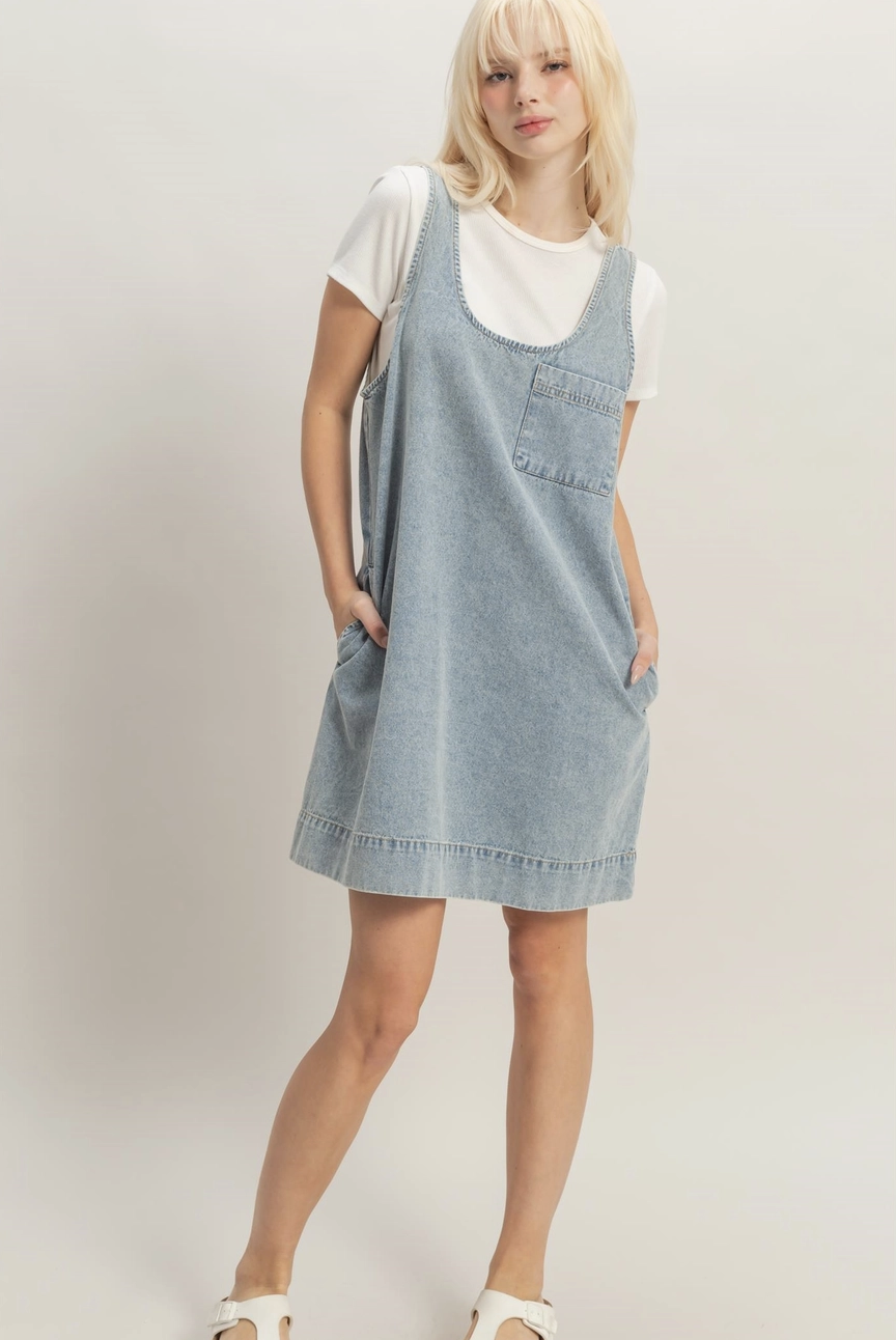 Double Zero Denim Shift Sundress