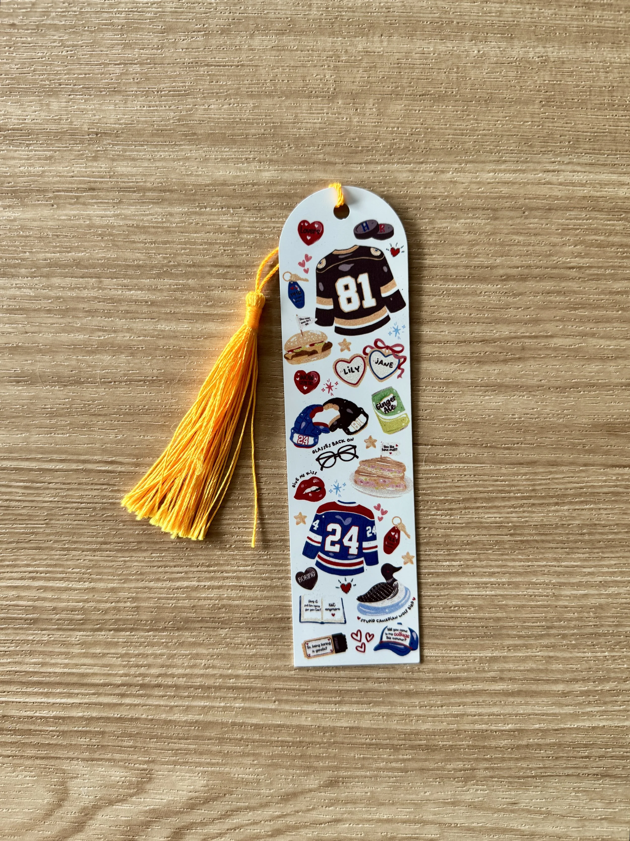 Heated Hockey Collage Bookmark