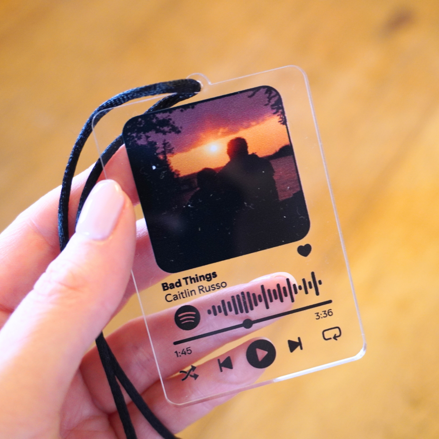 Bad Things Spotify Car Charm