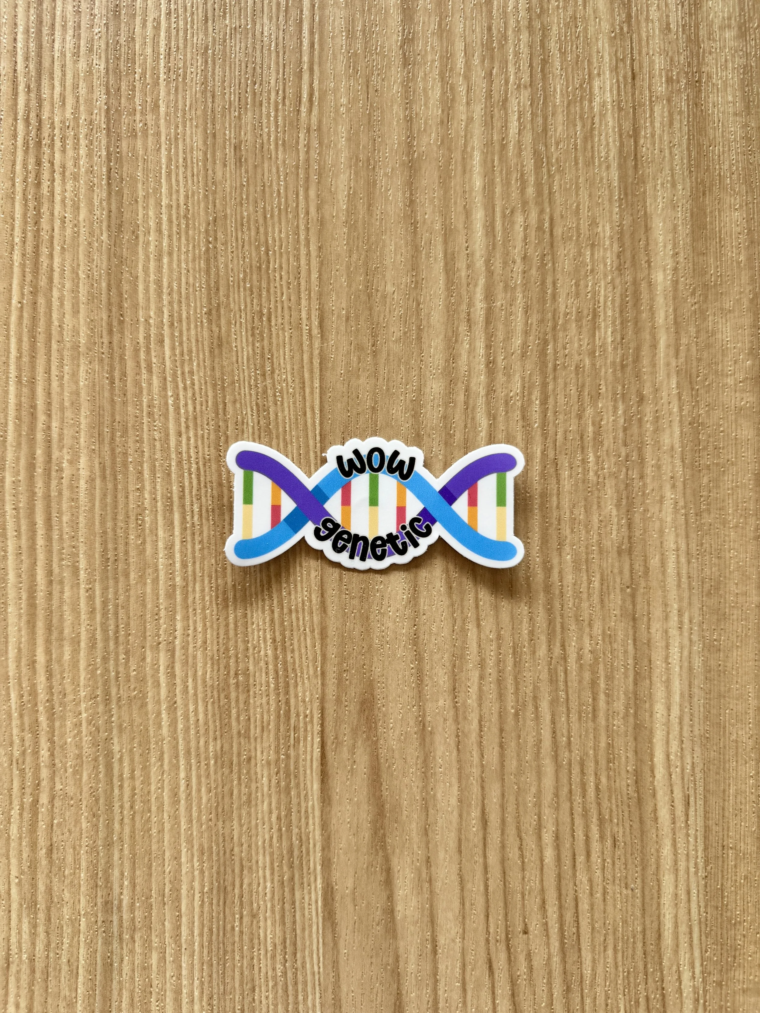 Wow Genetic Vinyl Sticker