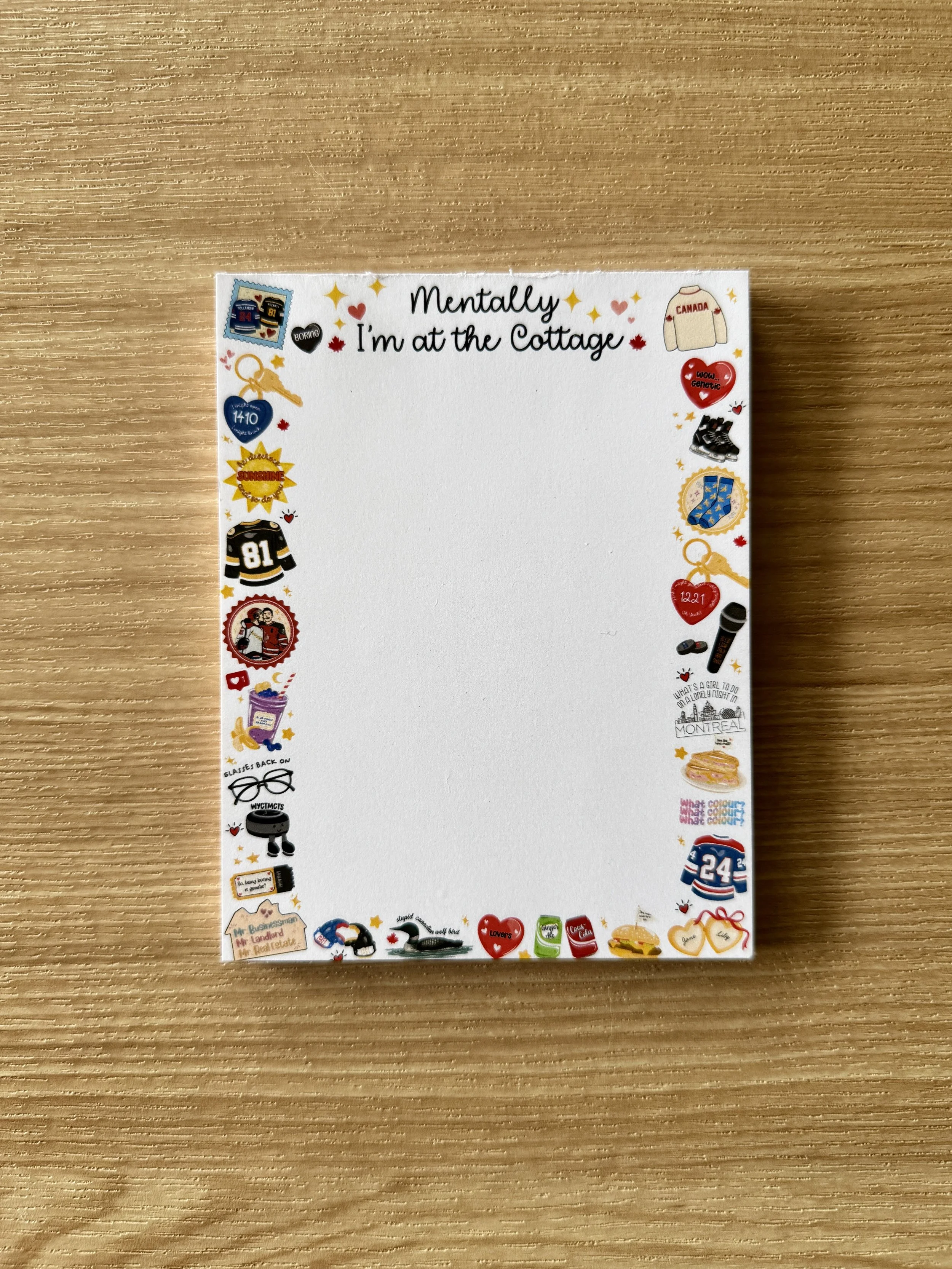 Mentally I'm at the Cottage Notepad