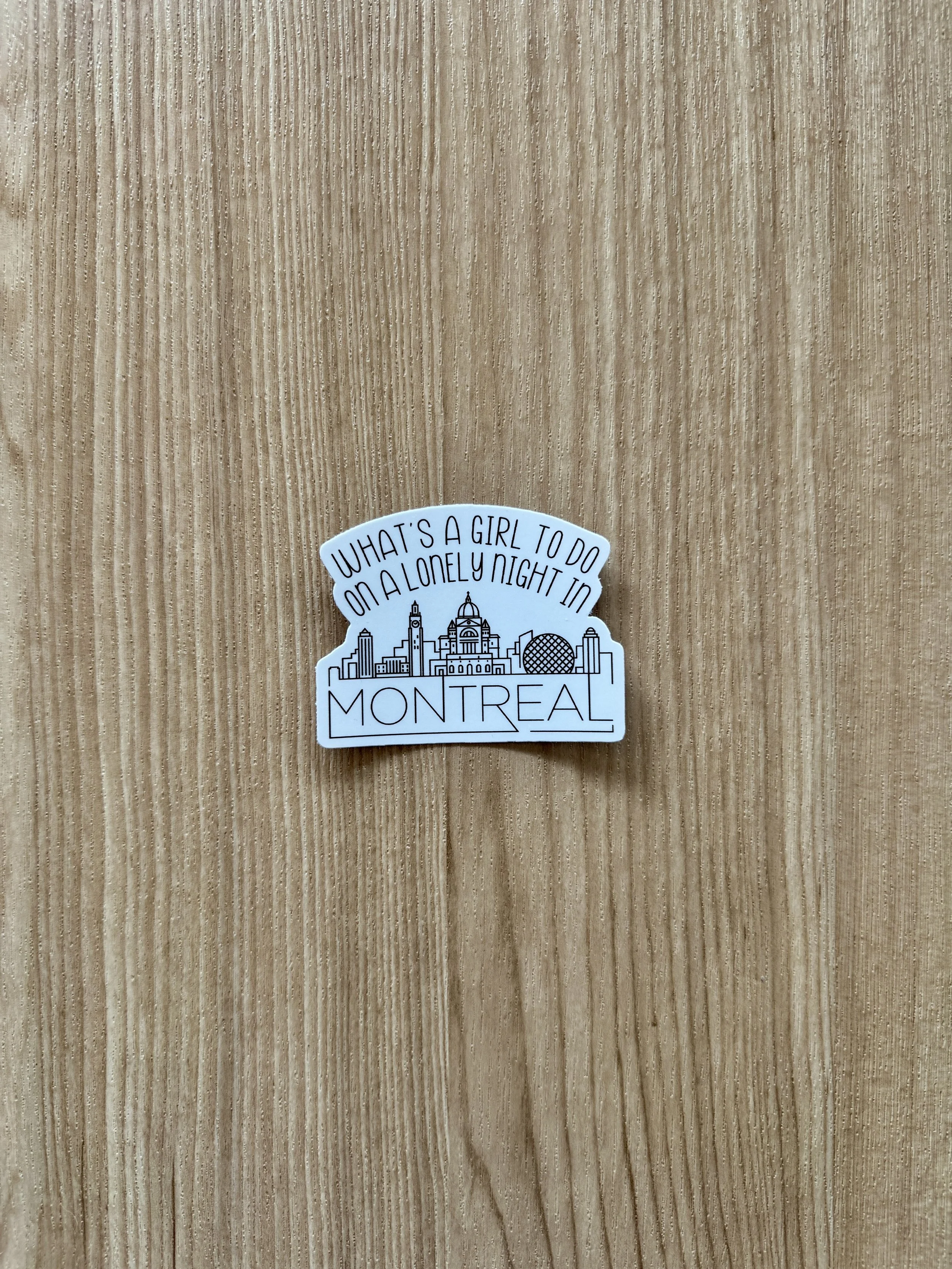Lonely Night in Montreal Vinyl Sticker