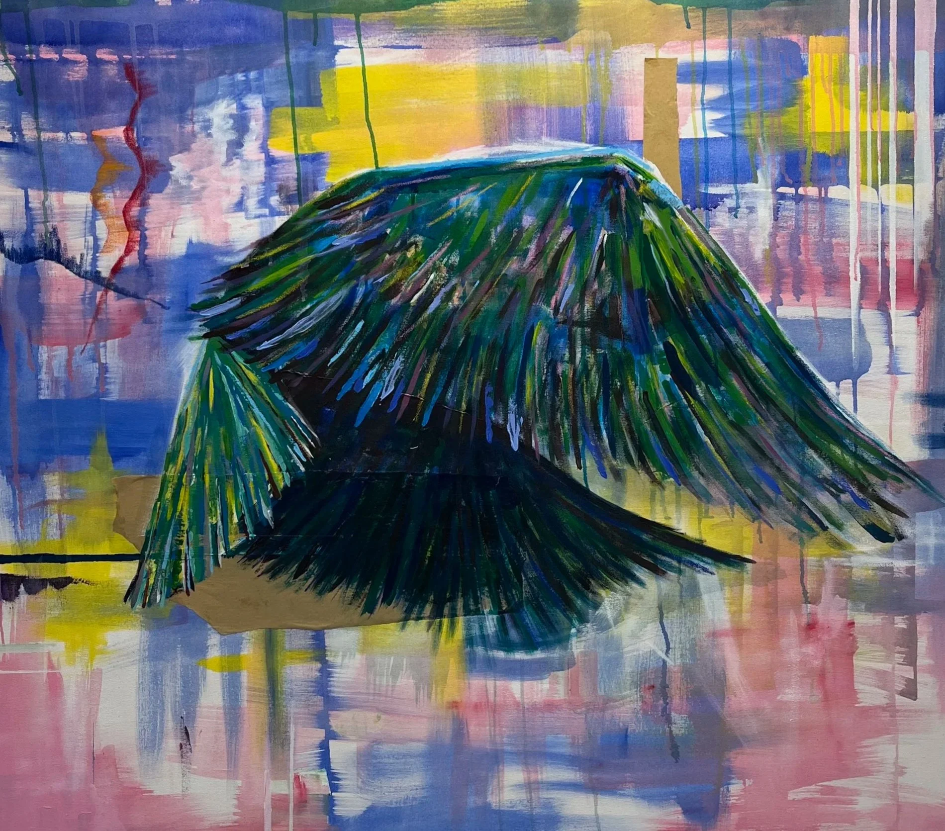 Untitled - Jan 2025, Mixed Media on Canvas, 130 x 113.5cm