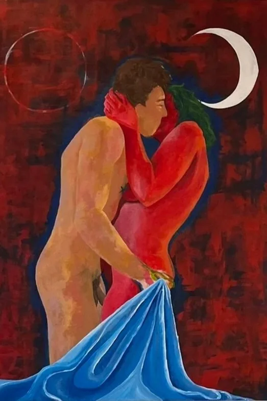 "Bruschetta 1" - 2026, Acrylic with Oil Glazing on Canvas, 130 x 90 cm