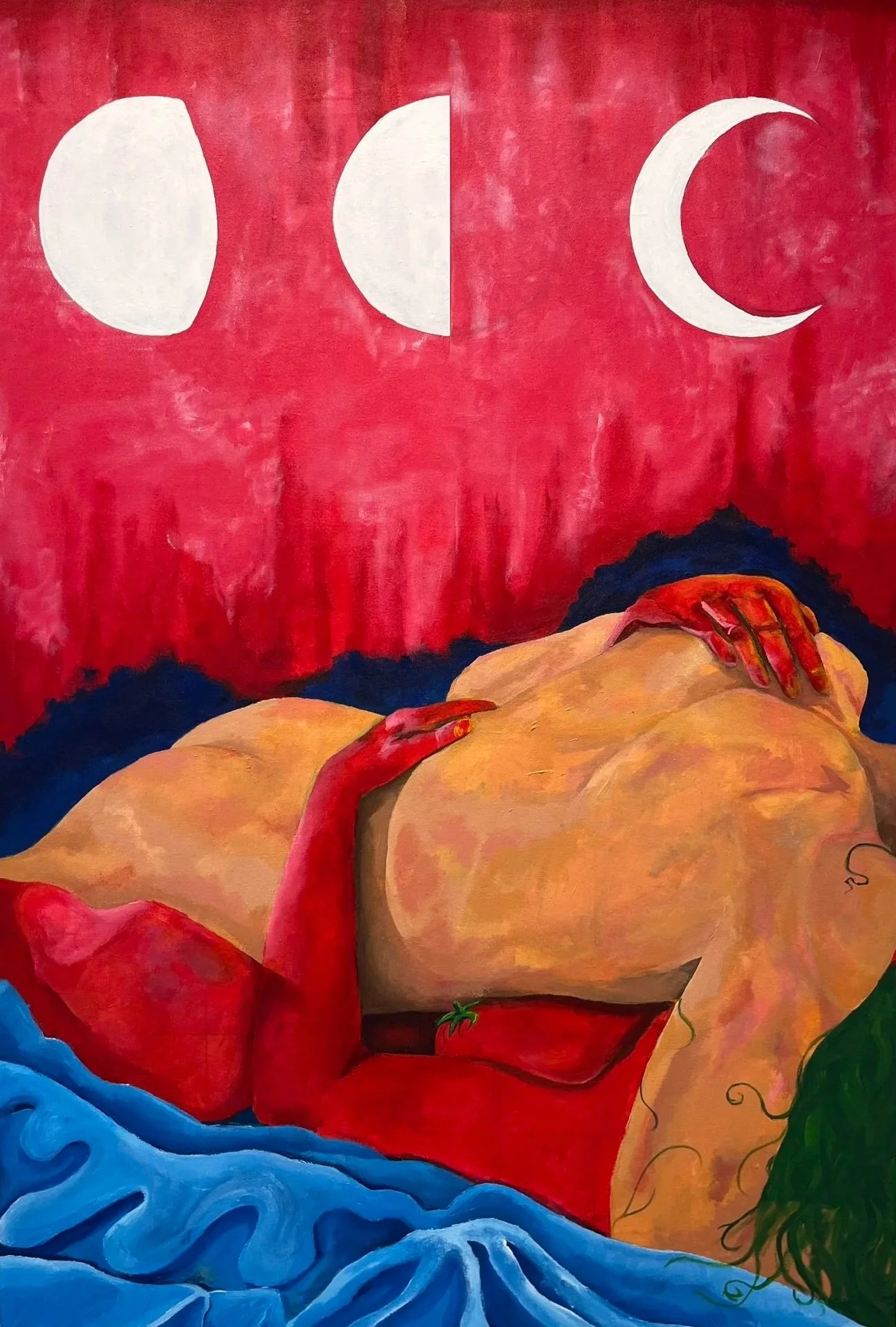 "Bruschetta 4" - 2026, Acrylic with Oil Glazing on Canvas, 130 x 90 cm