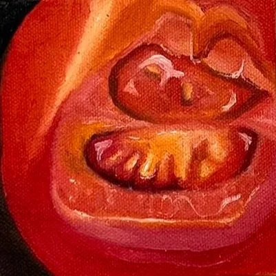 Oil on Canvas stretched over MDF
10 x 10 cm