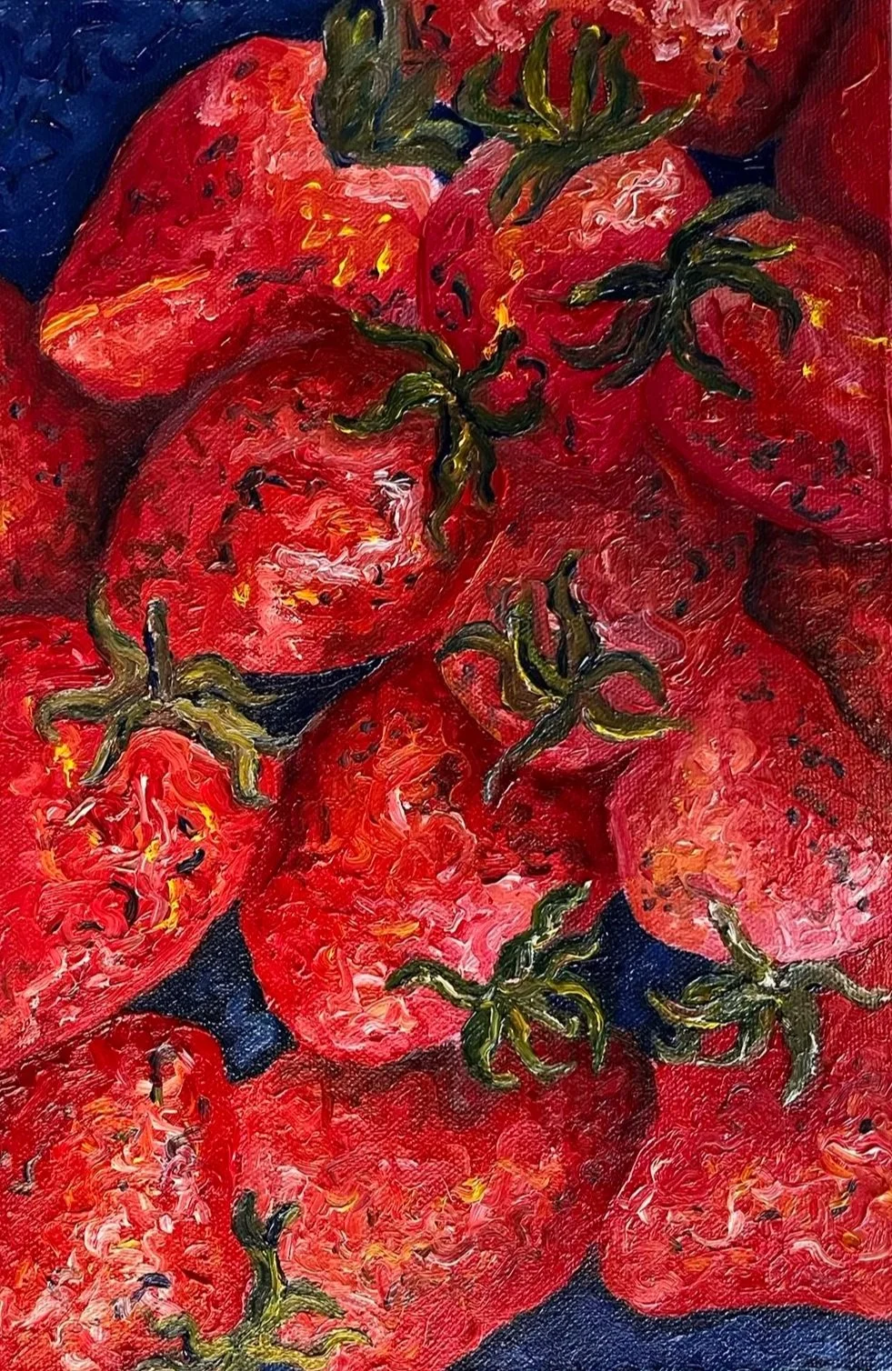 "Strawberries" - 2026, Oil on Canvas, 20 x 30cm