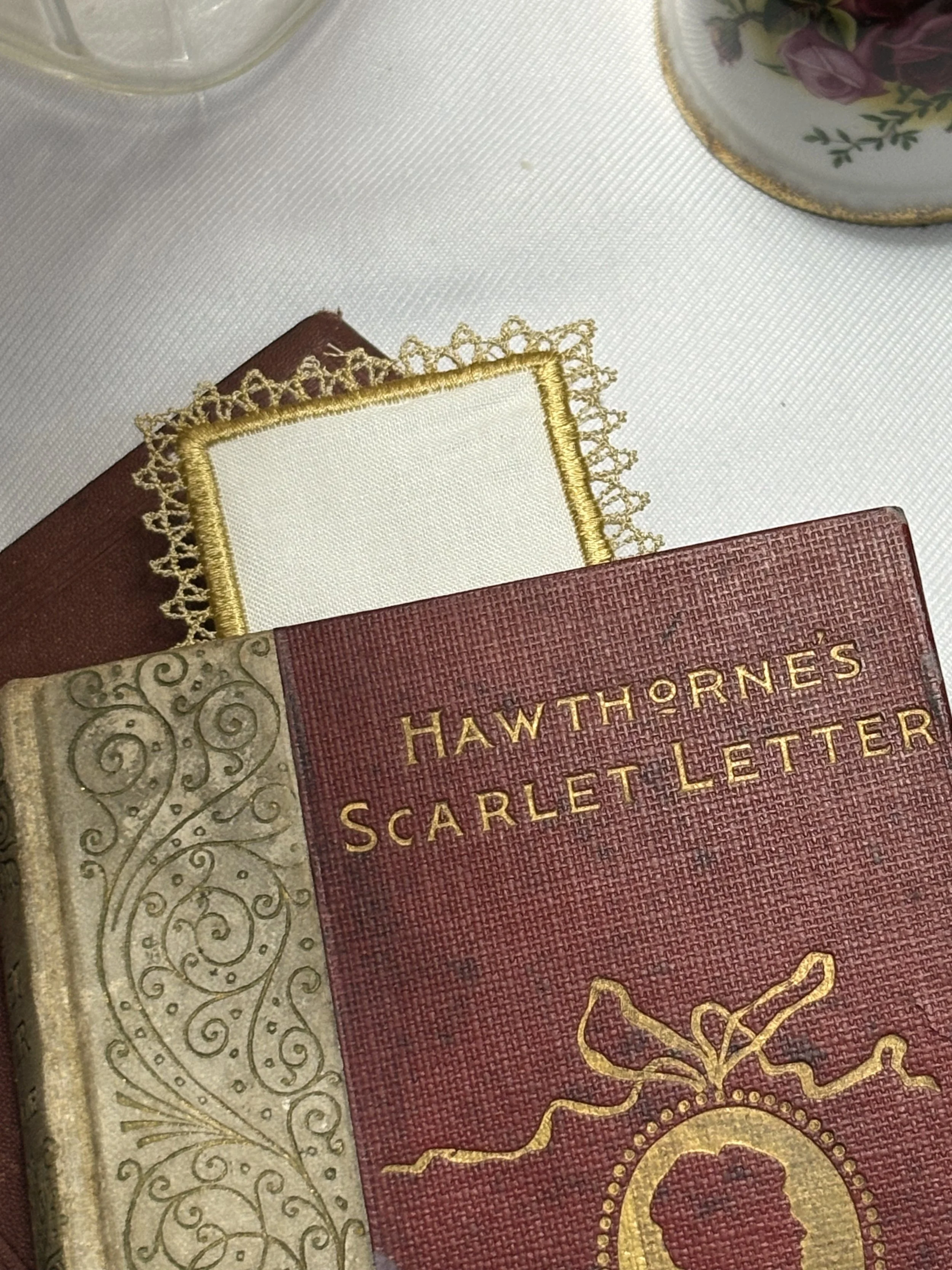 Golden Heirloom Lace Bookmark antique books.jpeg