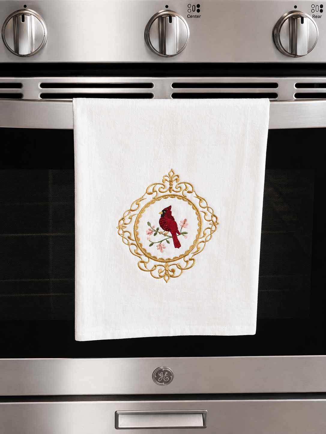 Victorian Cameo Cardinal Tea Towel farmhouse kitchen.png